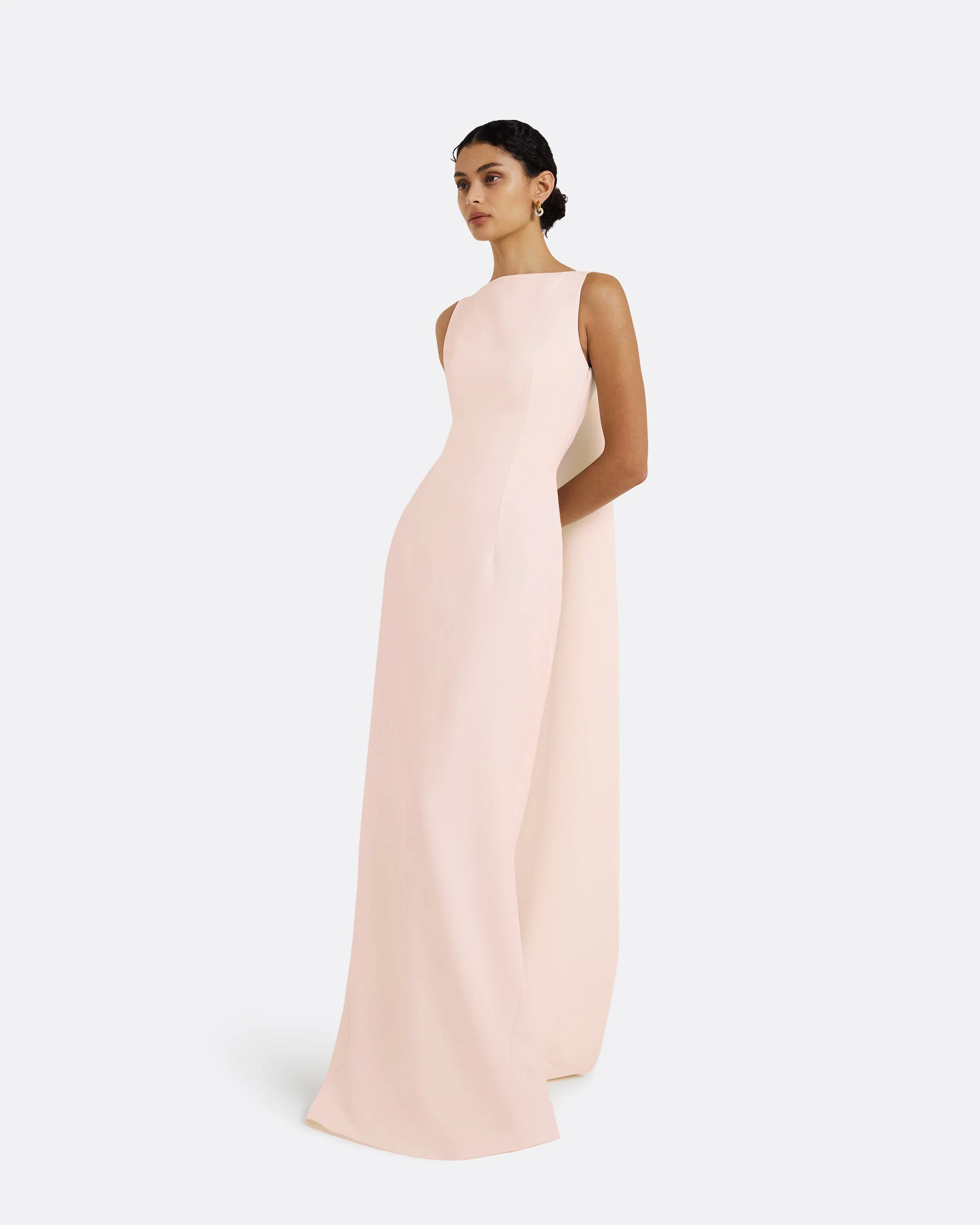 Celestia Pale Pink Long Dress - Image 24