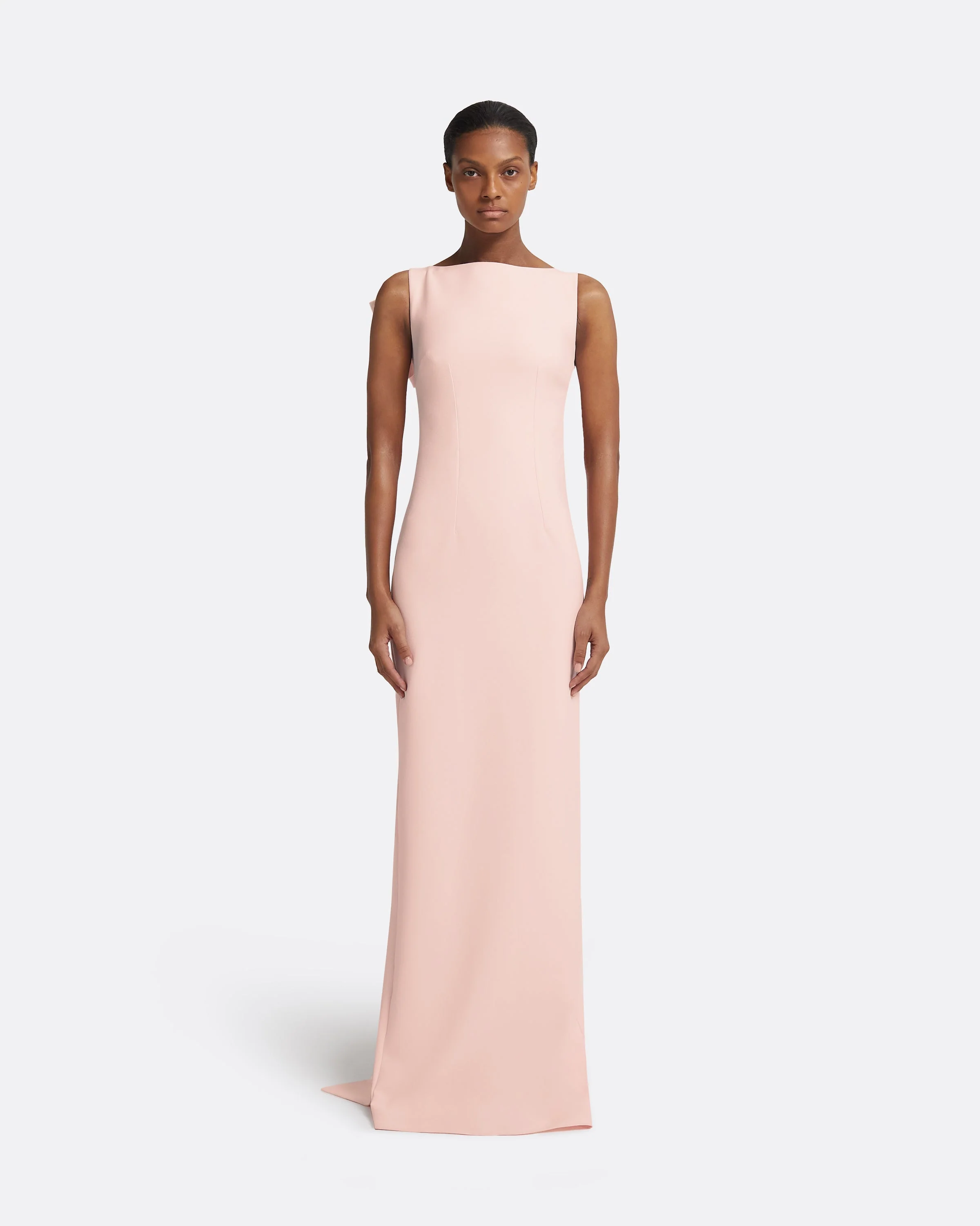 Celestia Pale Pink Long Dress - Image 6