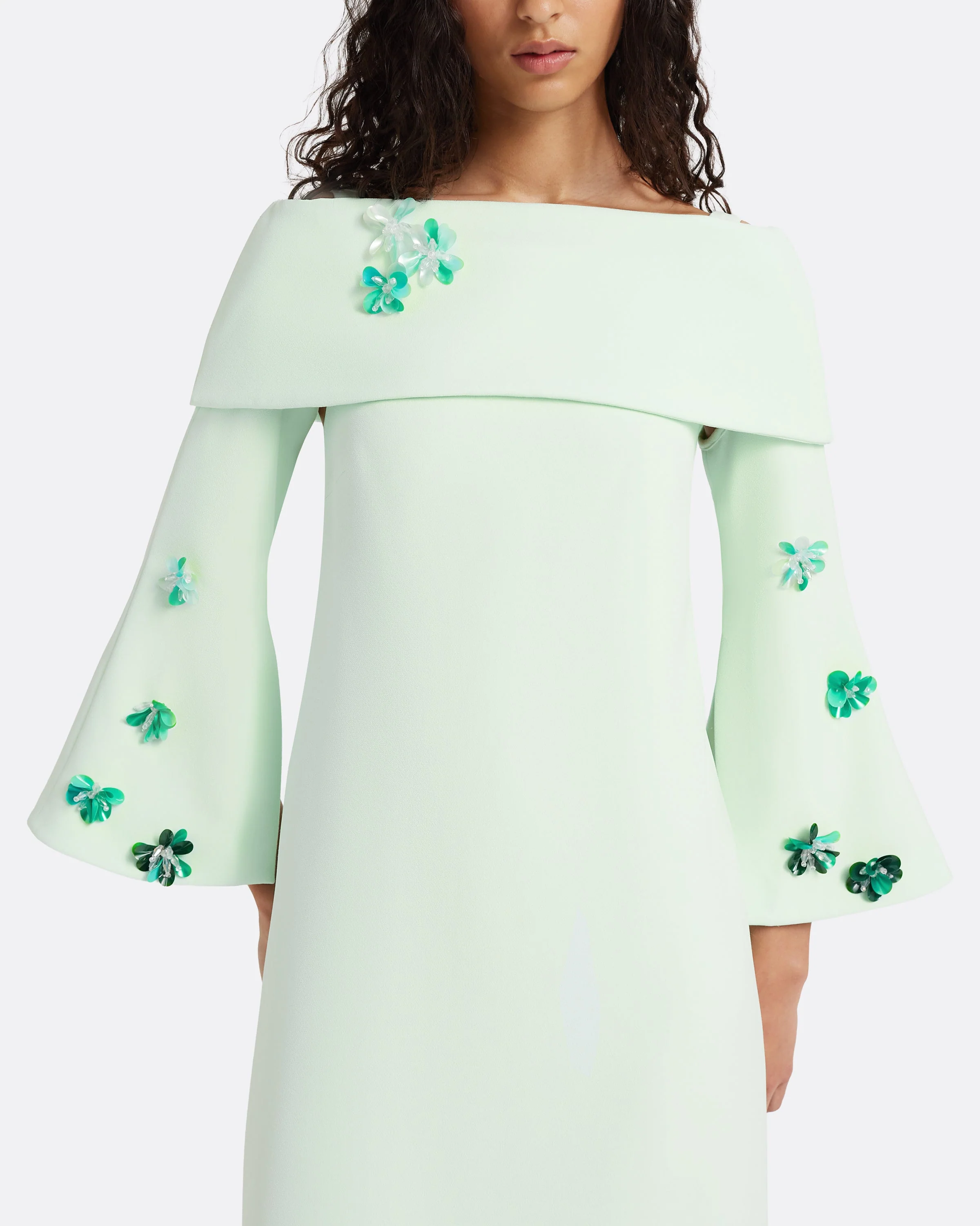Cielle Long Dress with Pheobe Harness in Sea Glass - Image 3
