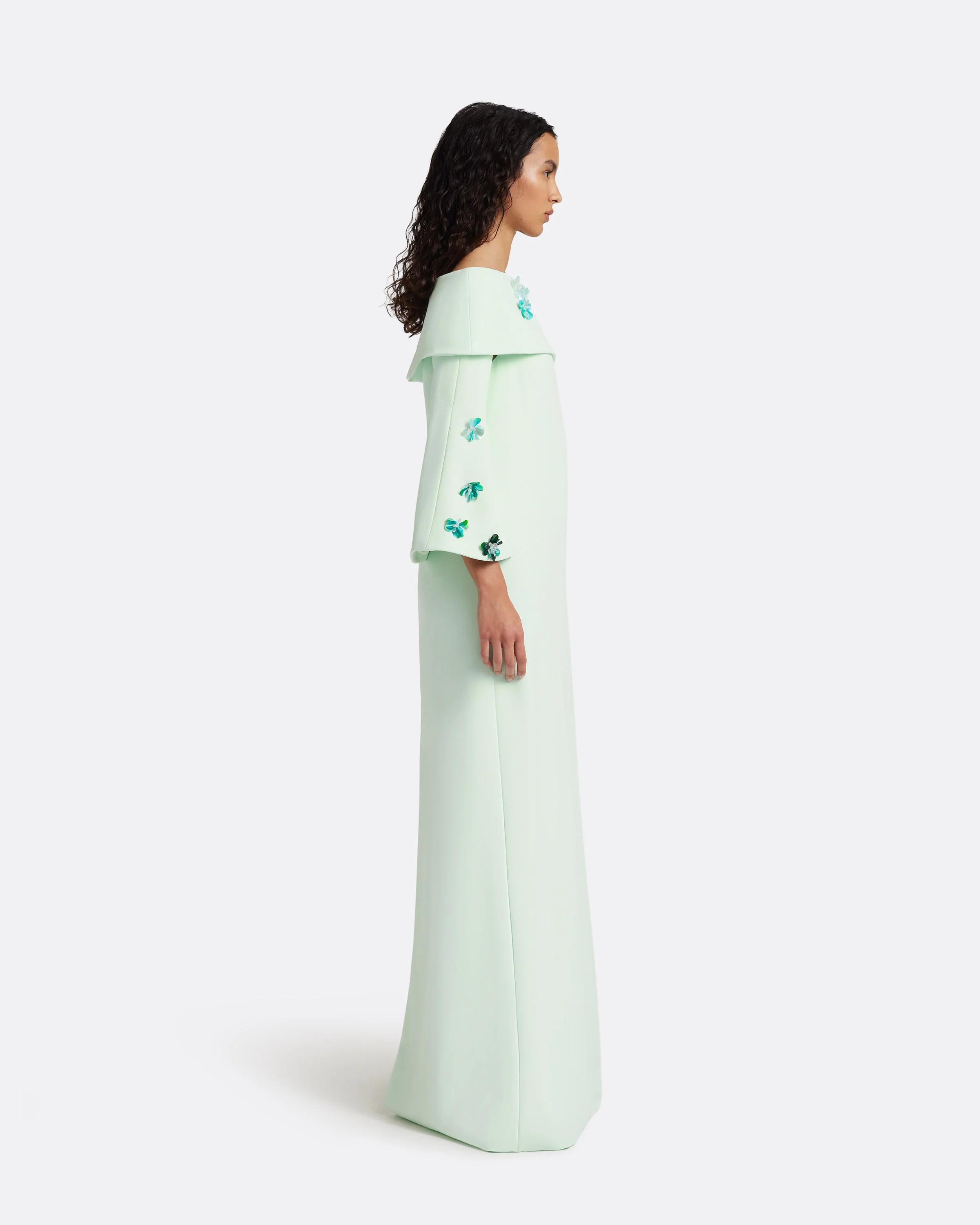 Cielle Long Dress with Pheobe Harness in Sea Glass - Image 4