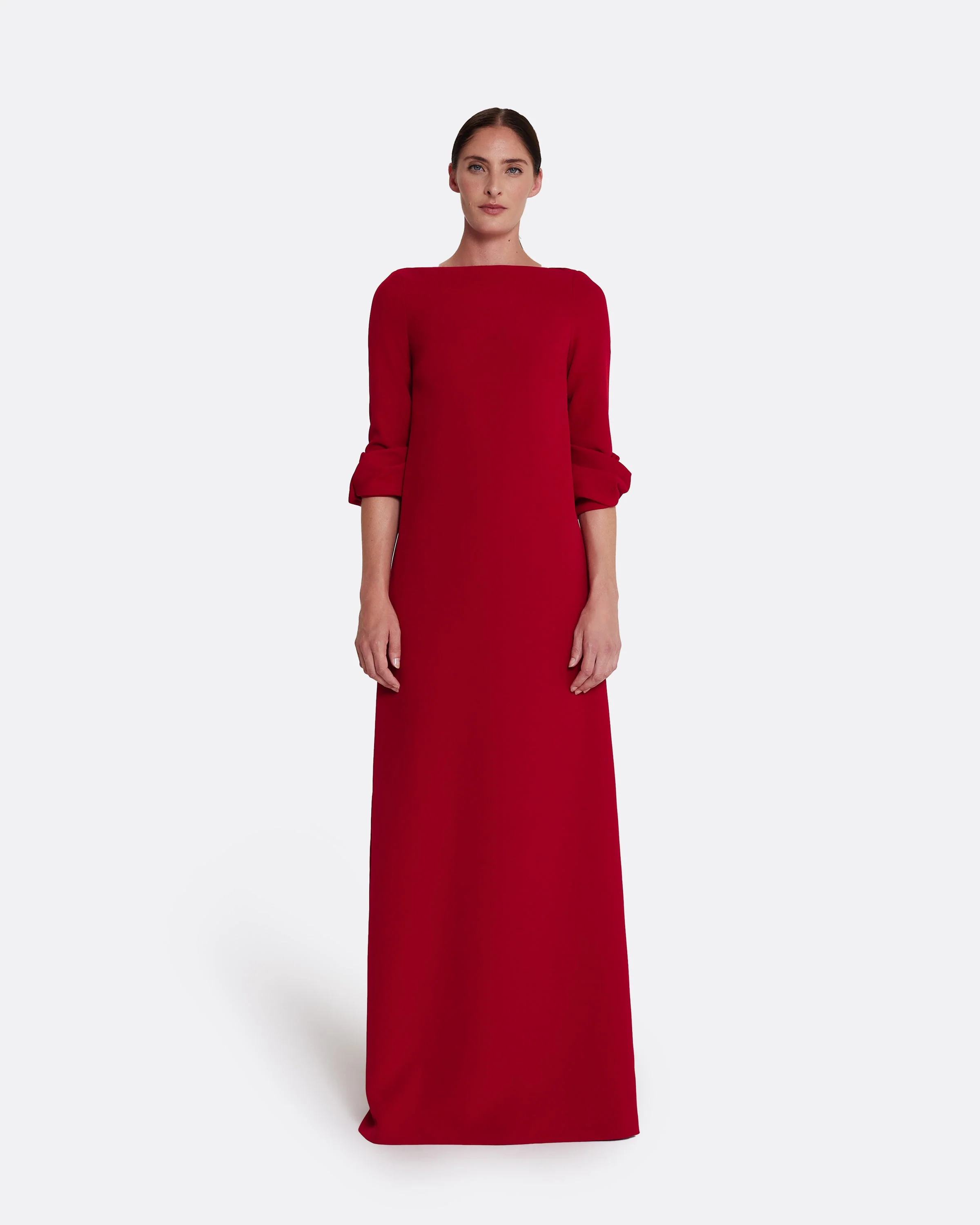 Danica Long Dress in Azalea Red - Image 6