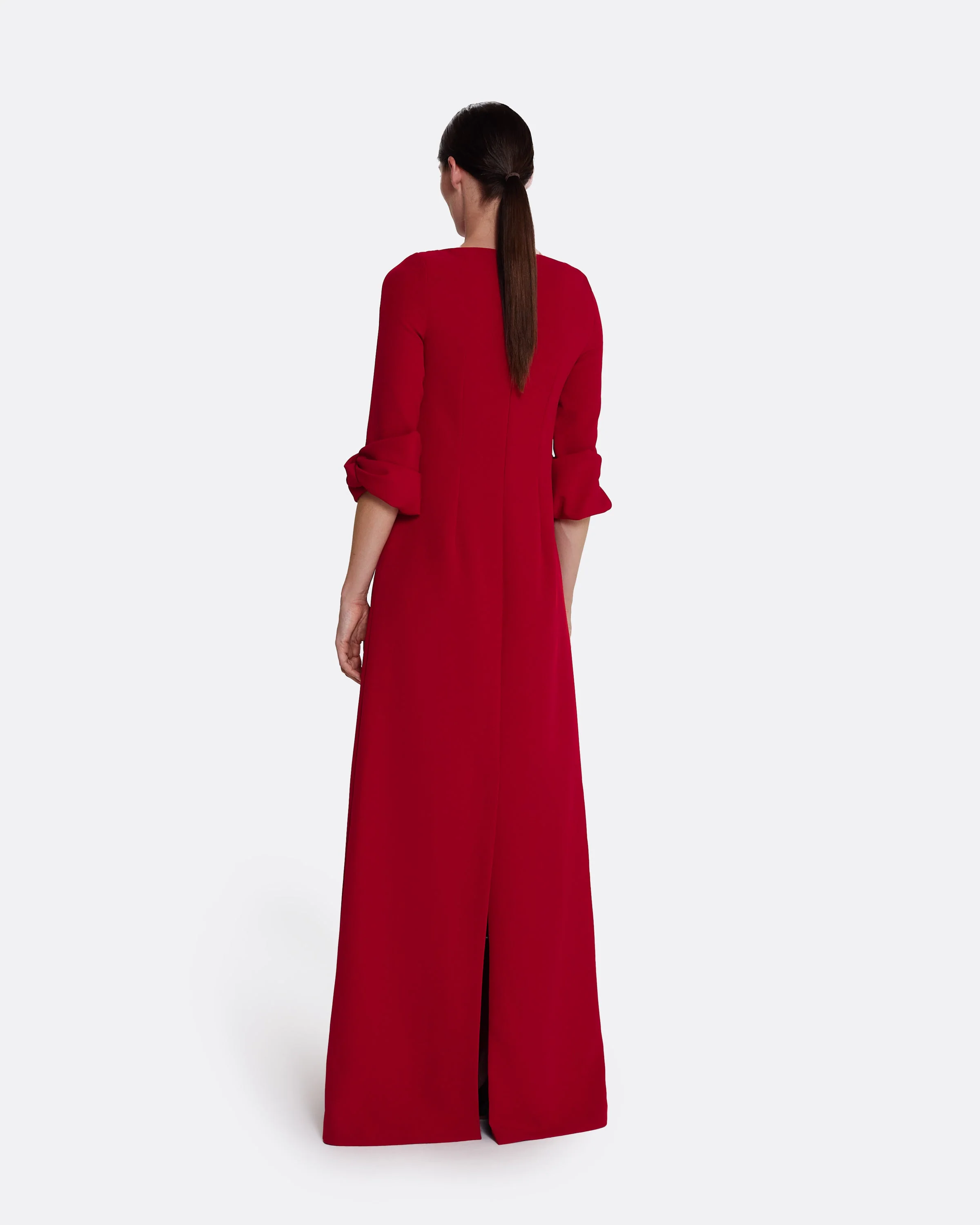 Danica Long Dress in Azalea Red - Image 7
