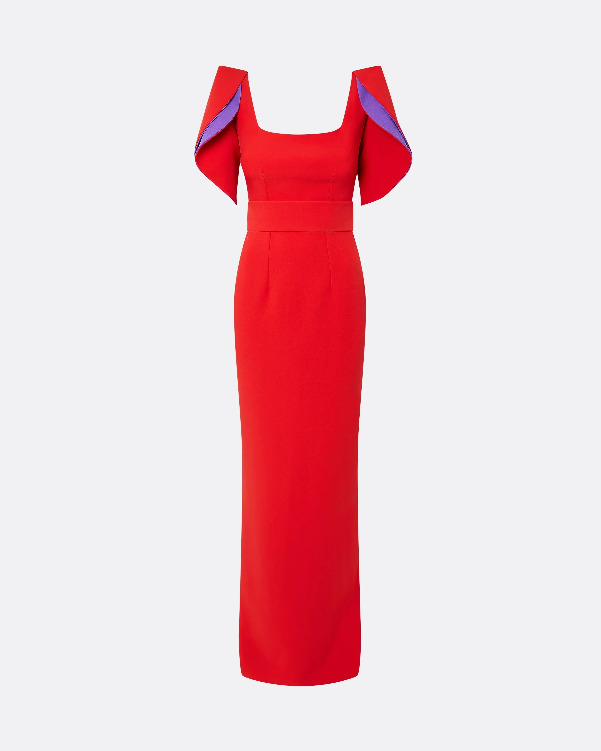 Dara Scarlet Red Long Dress - Image 15