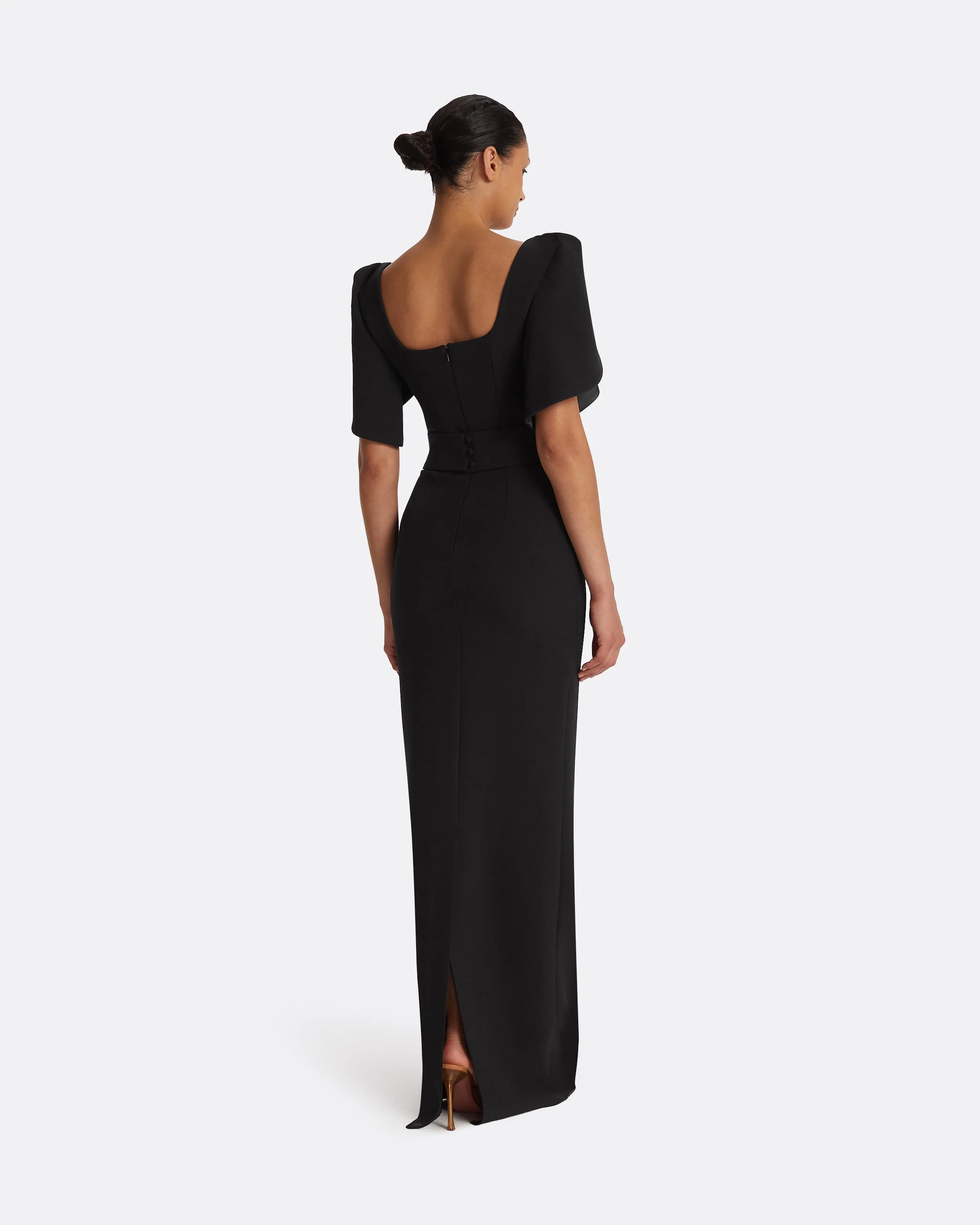 Dara Black Long Dress - Image 7
