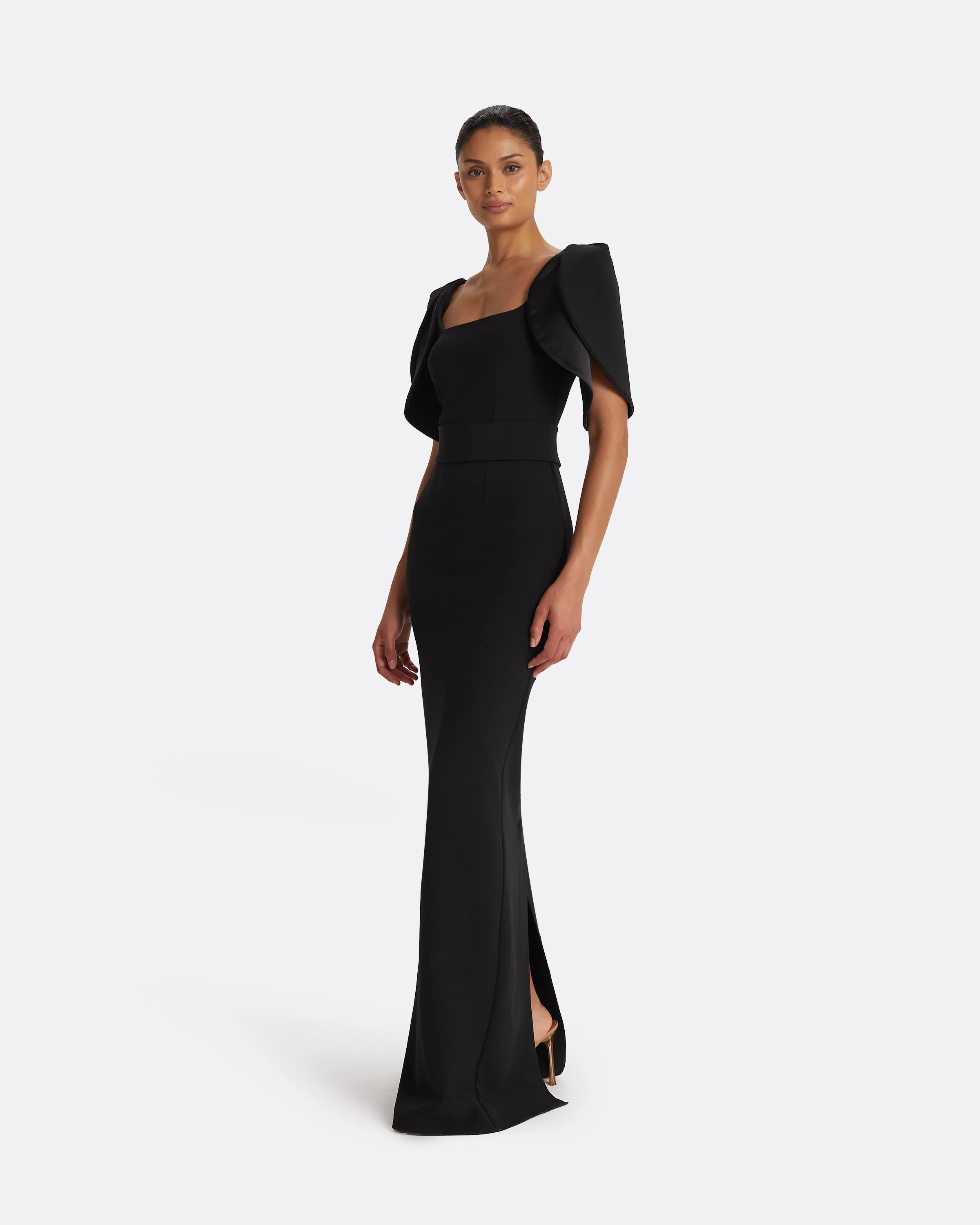 Dara Black Long Dress - Image 9