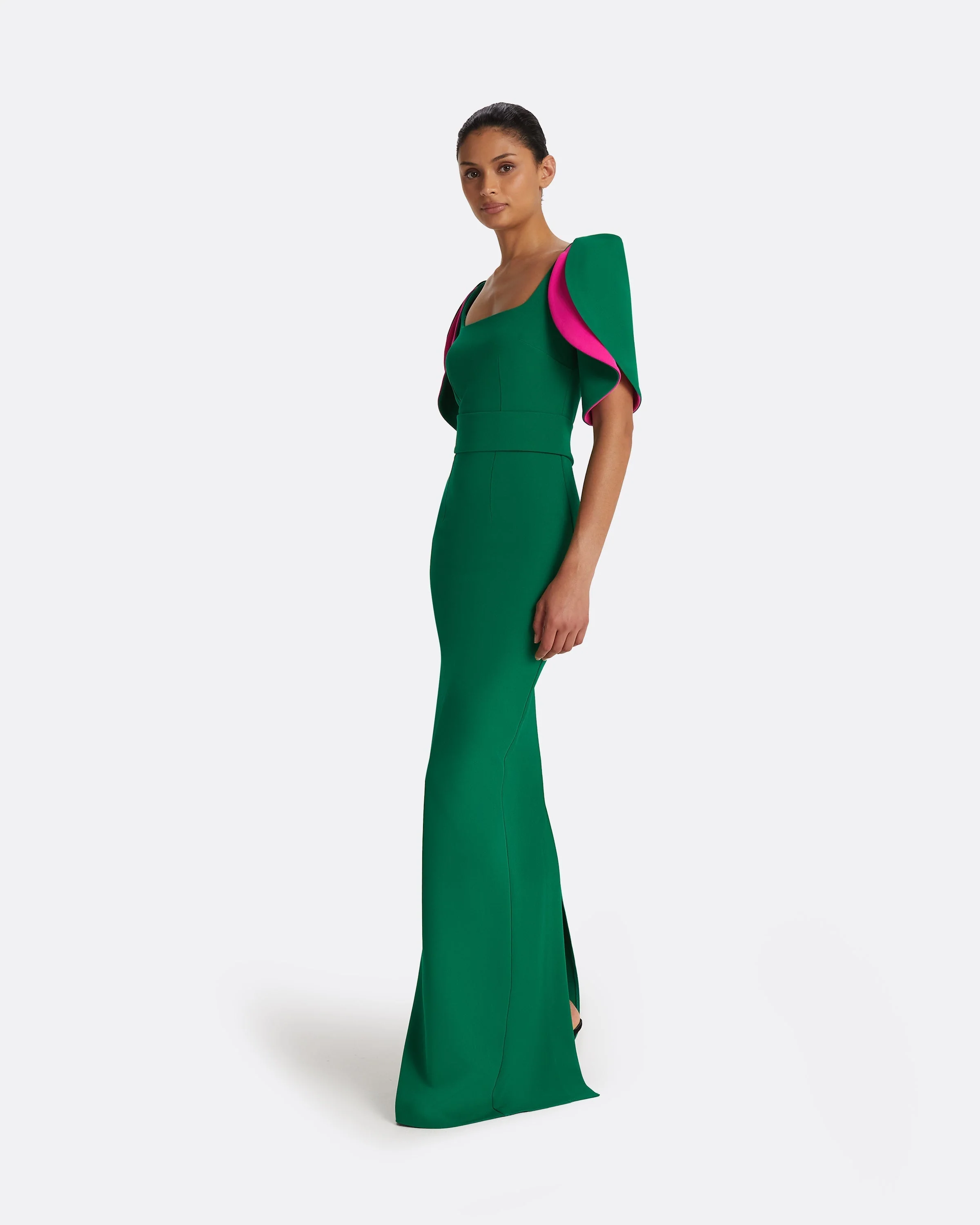 Dara Jewel Green Long Dress - Image 4