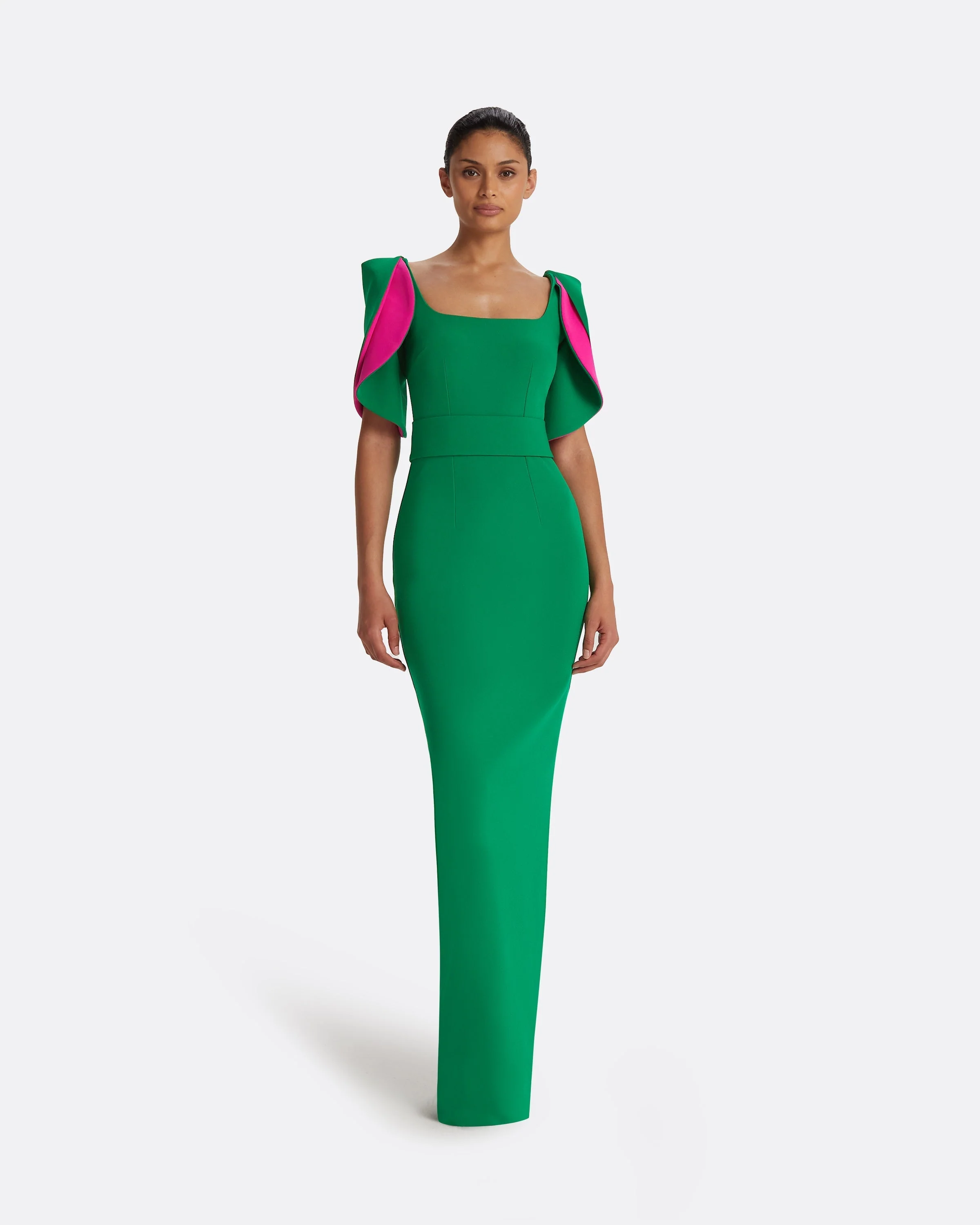 Dara Jewel Green Long Dress - Image 6