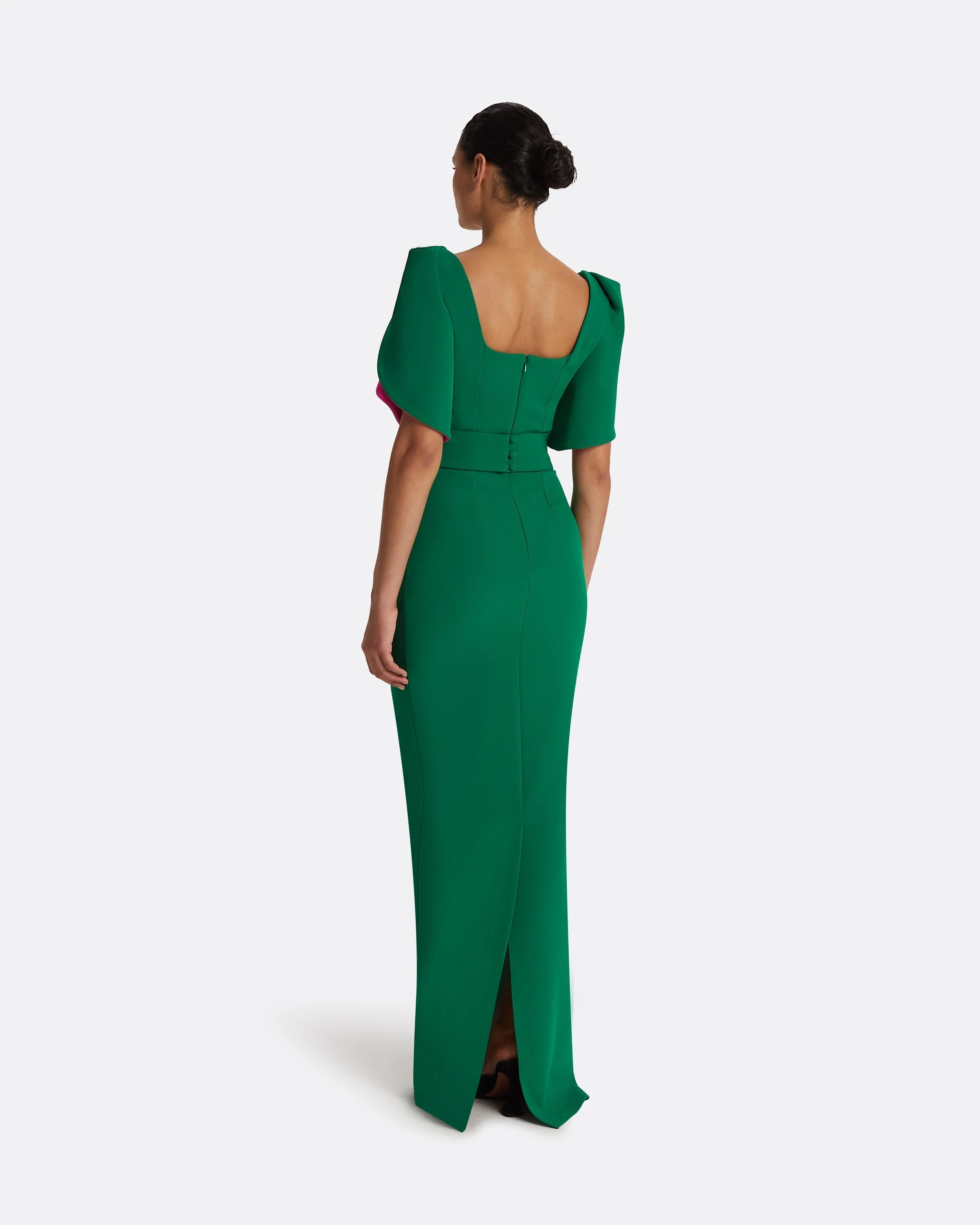 Dara Jewel Green Long Dress - Image 7