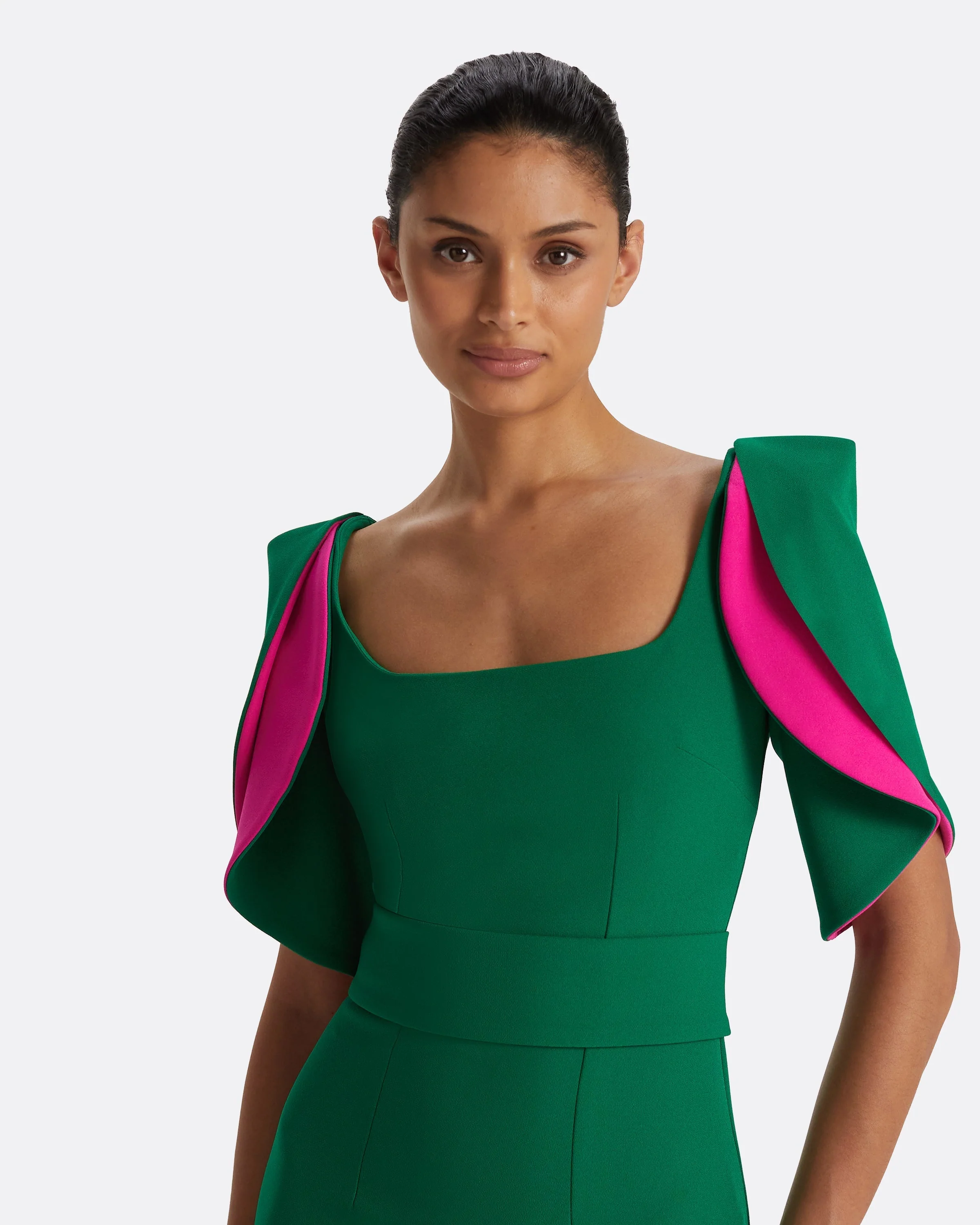 Dara Jewel Green Long Dress - Image 8
