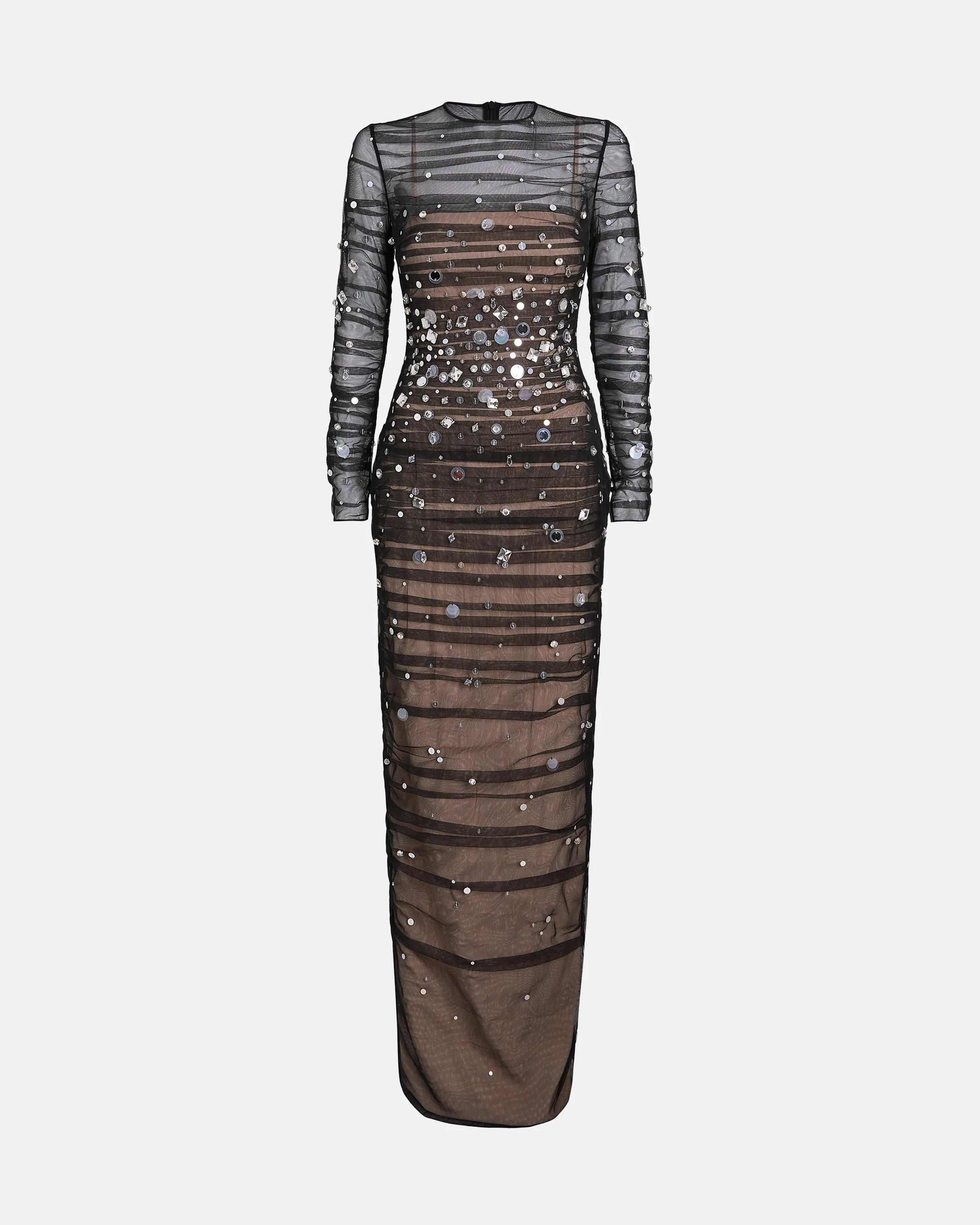 Defne Black Long Dress - Image 15