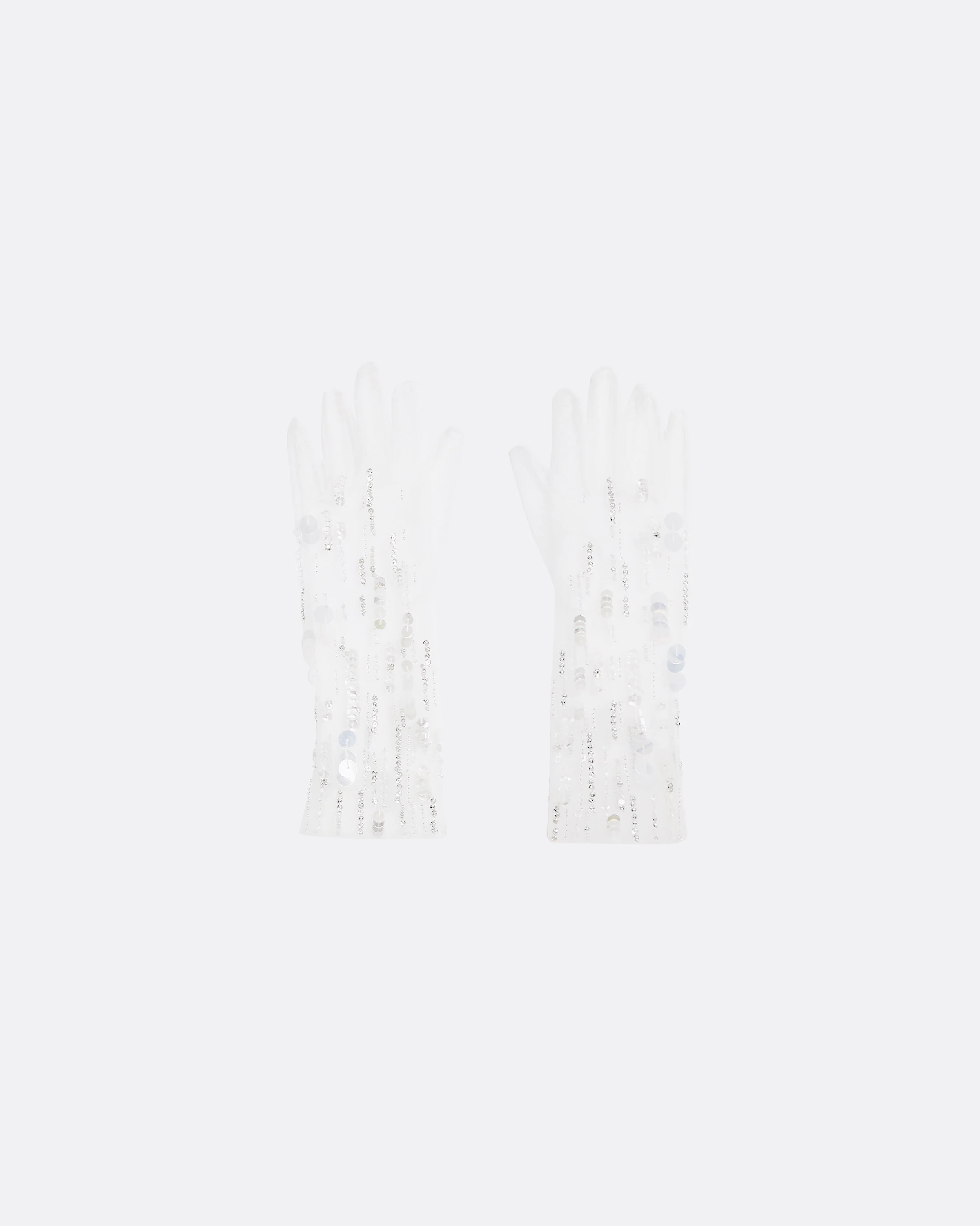 Deja Gloves in Ivory with Crystal Embellishemnt - Image 13