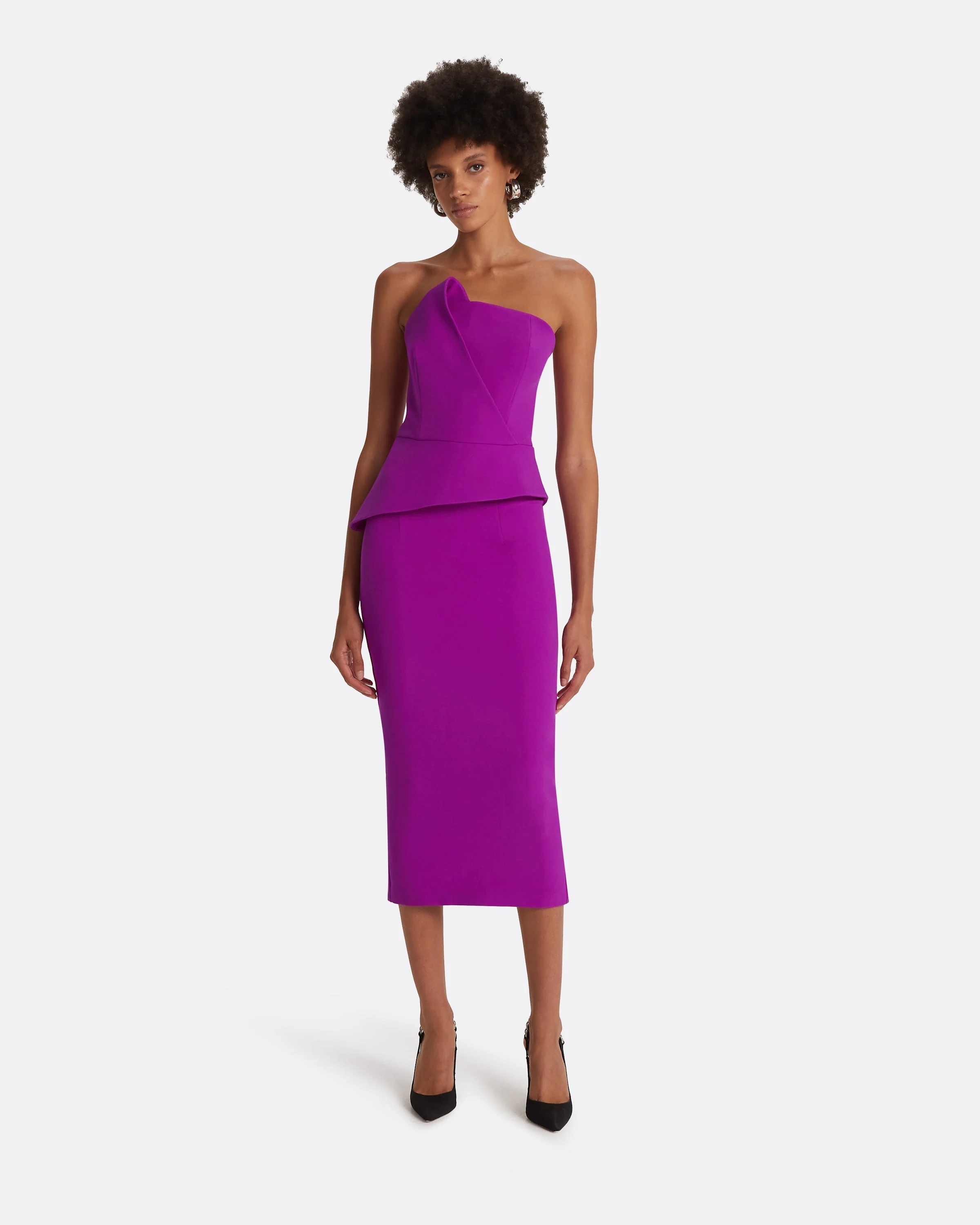 Delani Magenta Midi Dress - Image 11