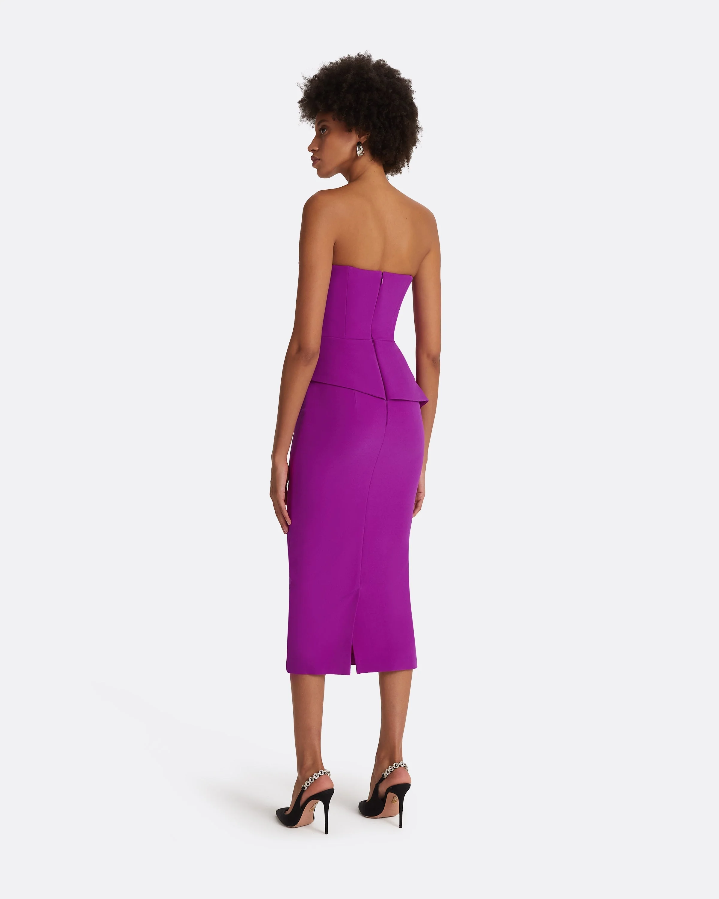 Delani Magenta Midi Dress - Image 12