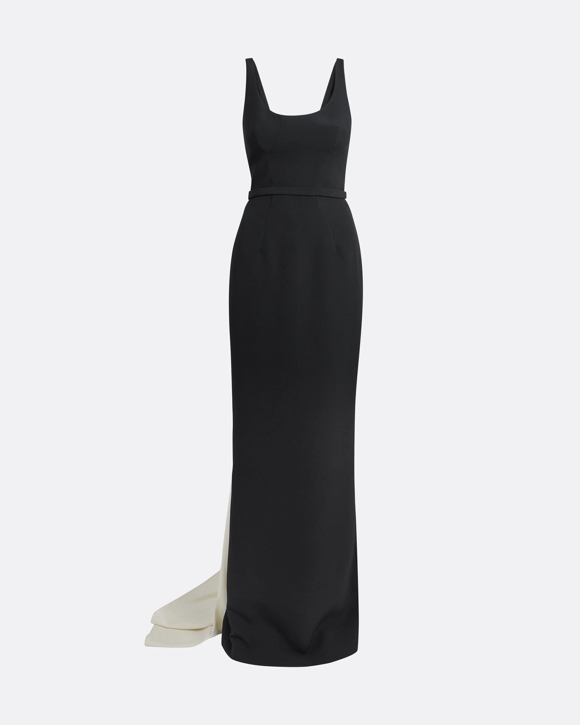 Delphine Long Dress in Black and Sorbet - Image 6