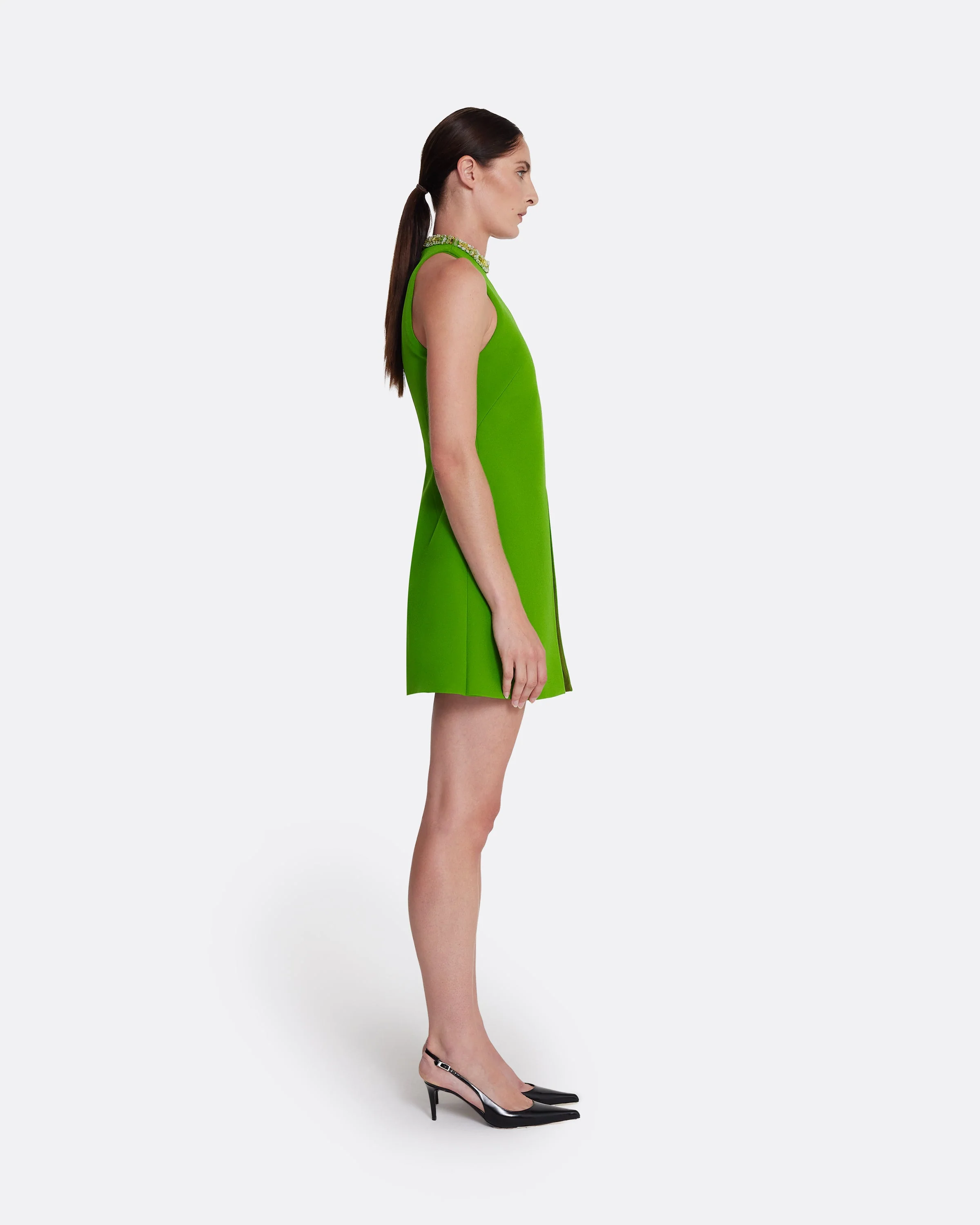Dorella Short Dress in Verdant Green - Image 4