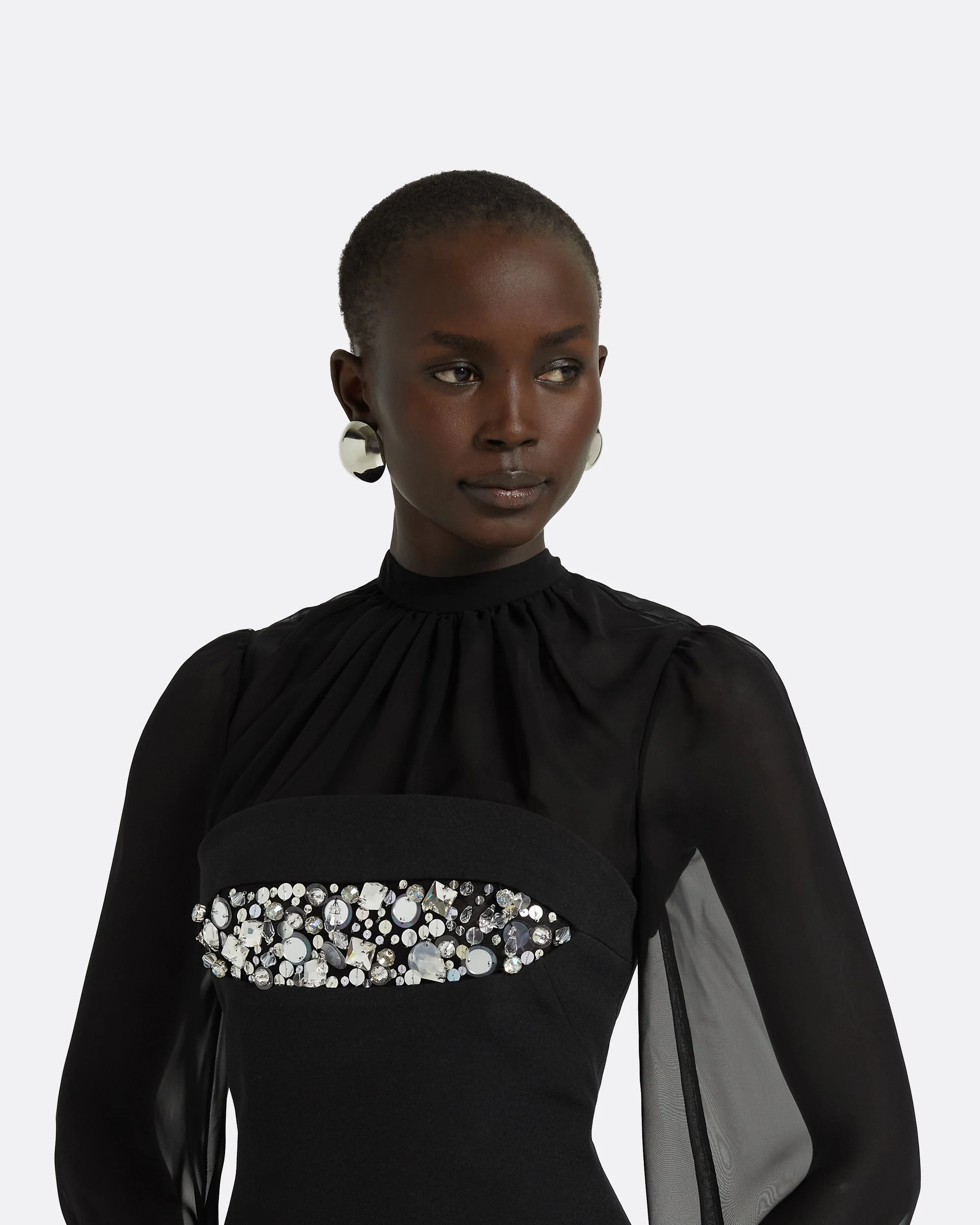 Duru Black Short Dress - Image 3