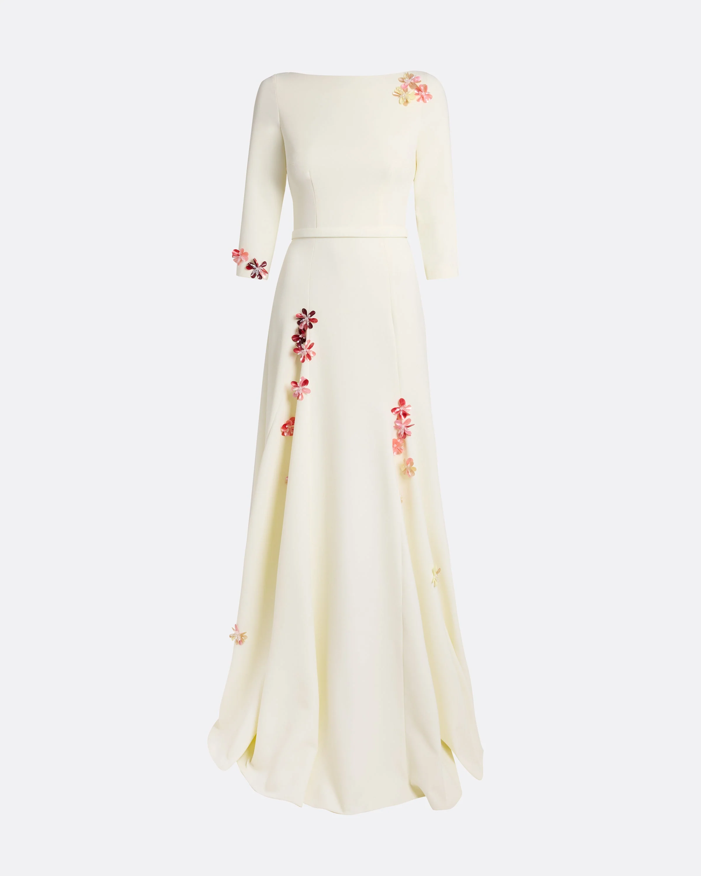 Emilia Long Dress in Sorbet with Pink Embroidery - Image 5