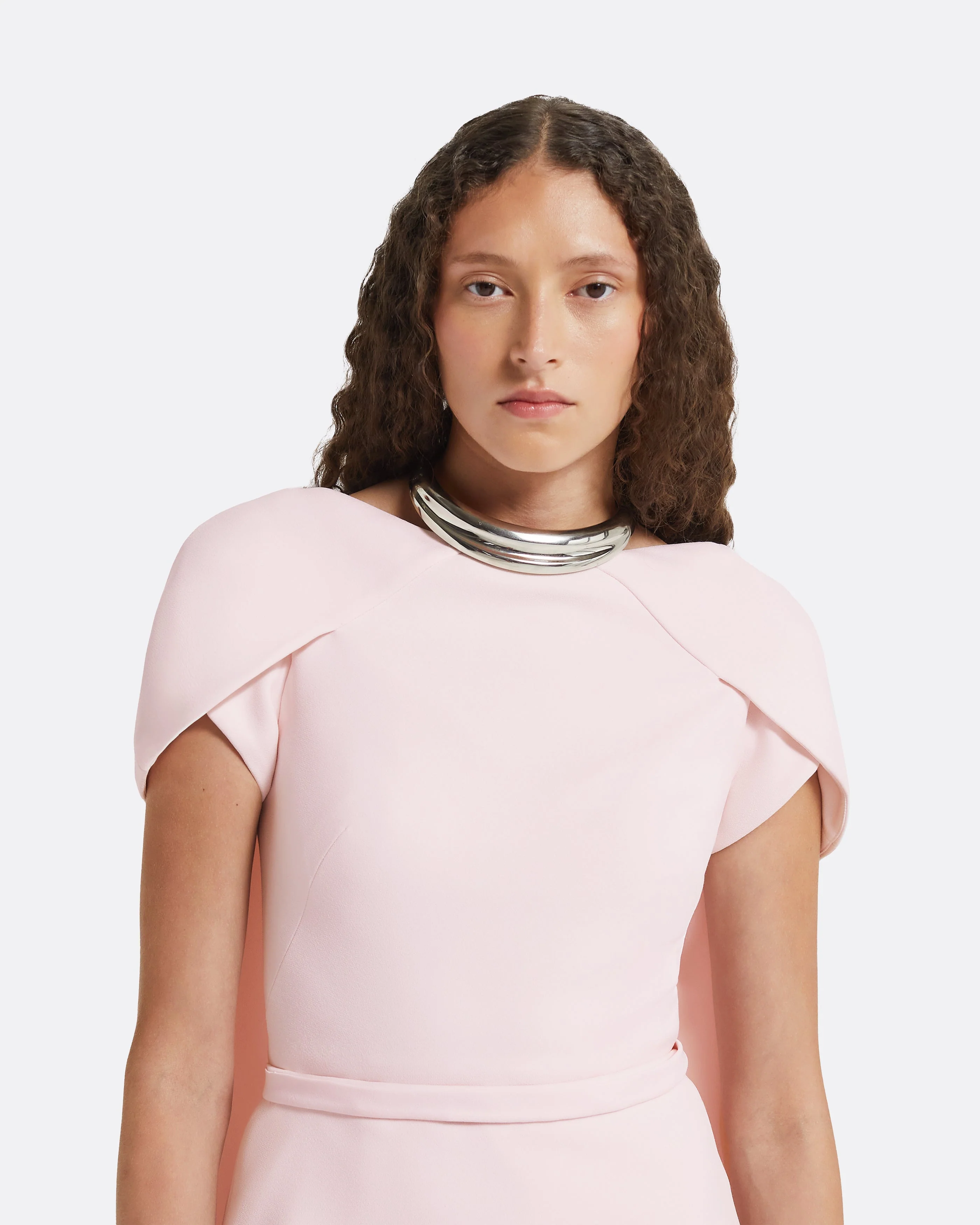 Erkin Barely Pink Long Dress - Image 3