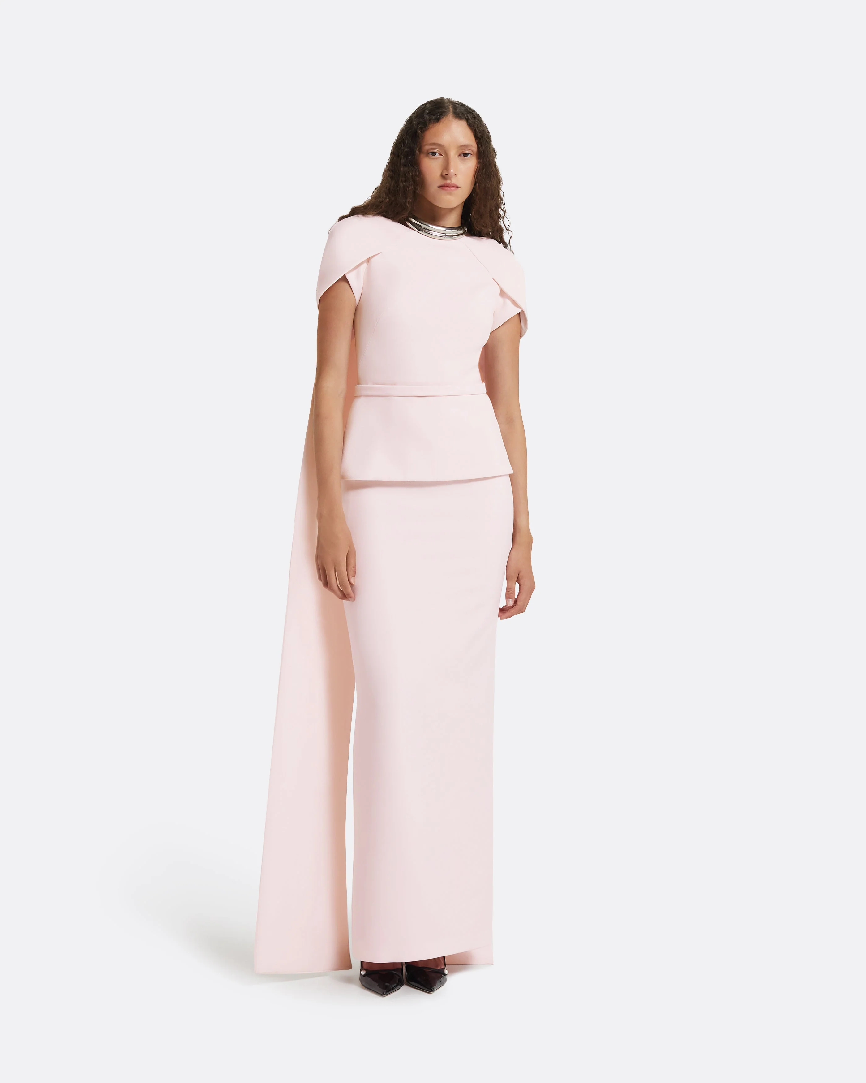 Erkin Barely Pink Long Dress - Image 6