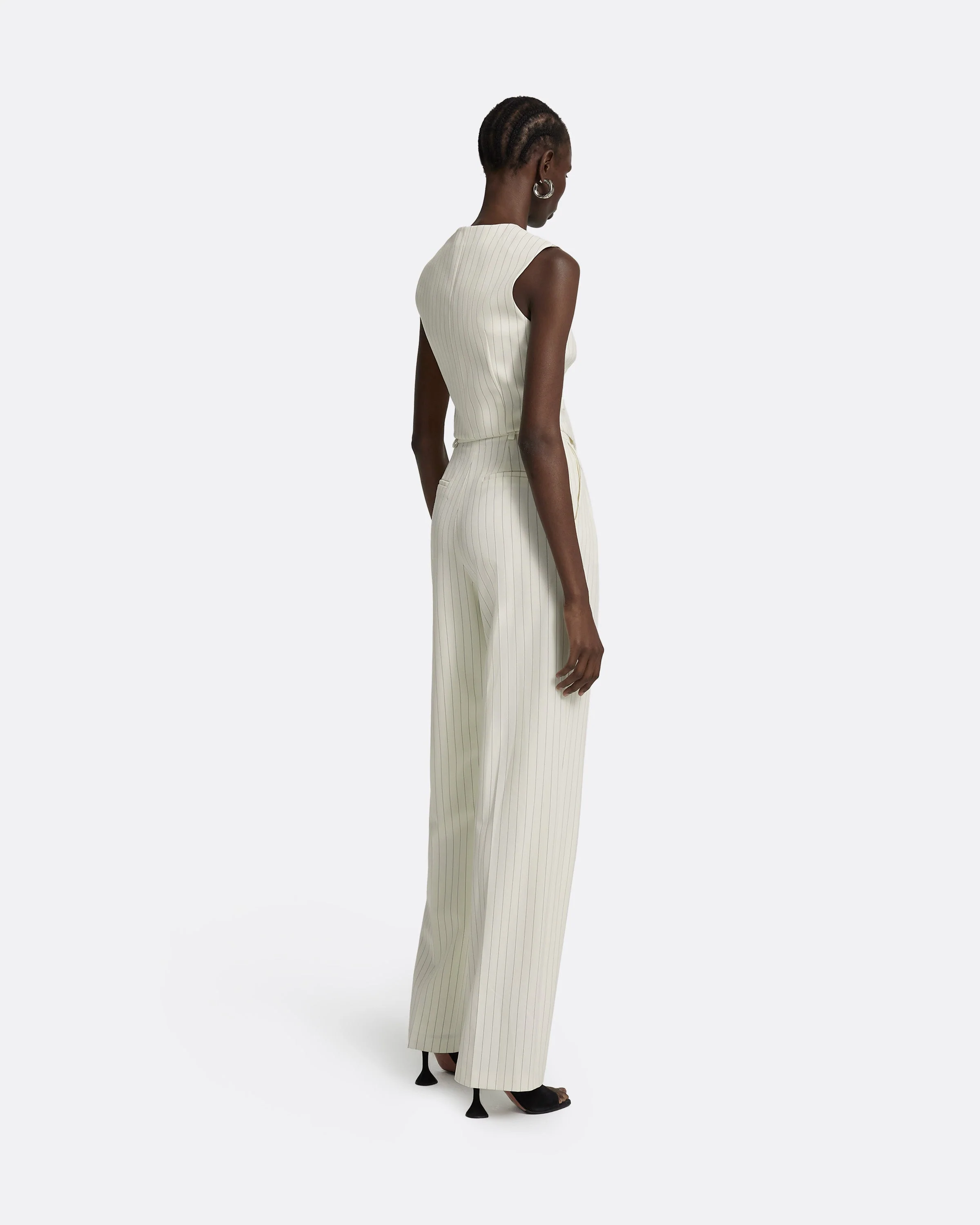 Ferna Ivory Pinstripe Trousers - Image 7