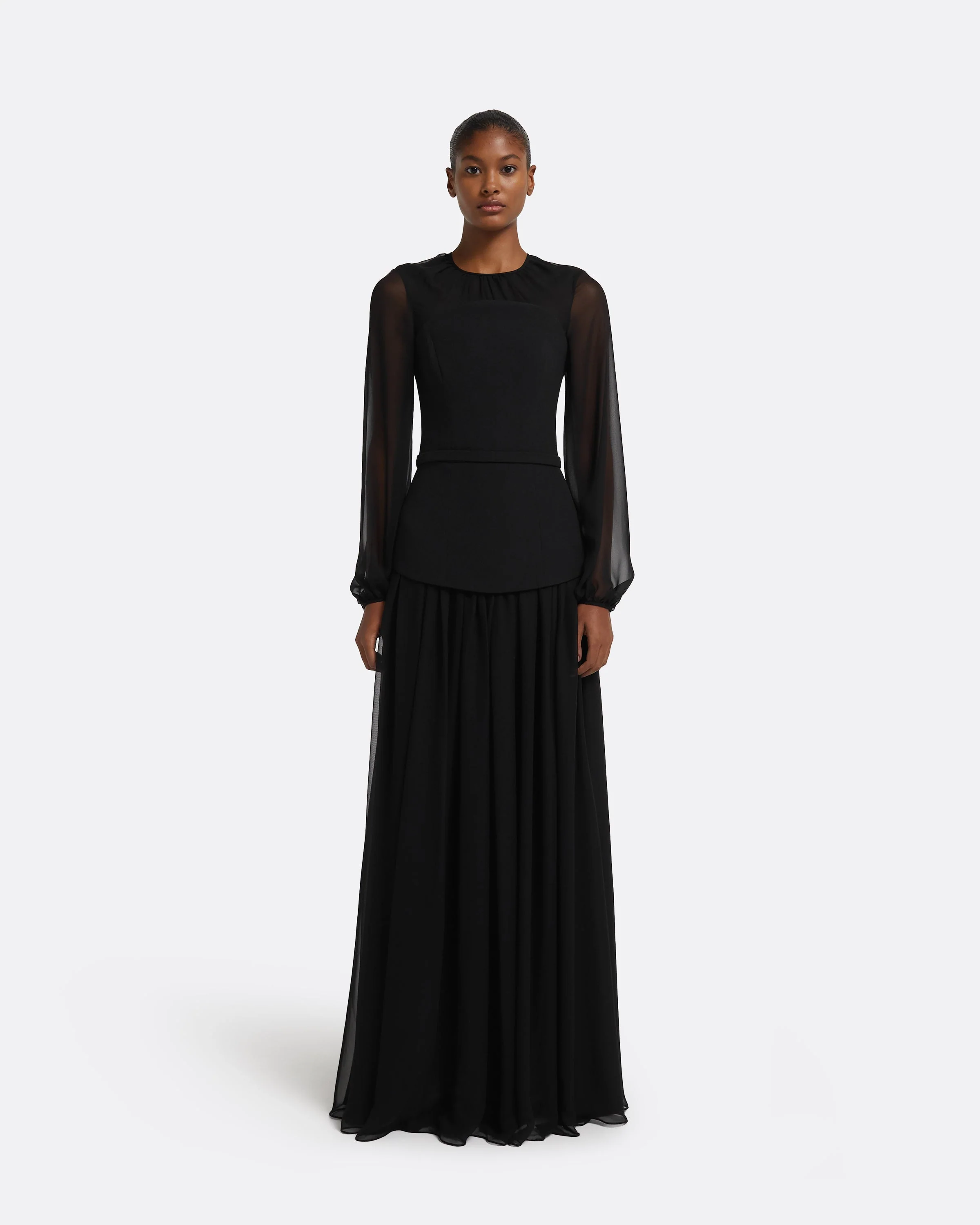 Finley Long Dress in Black