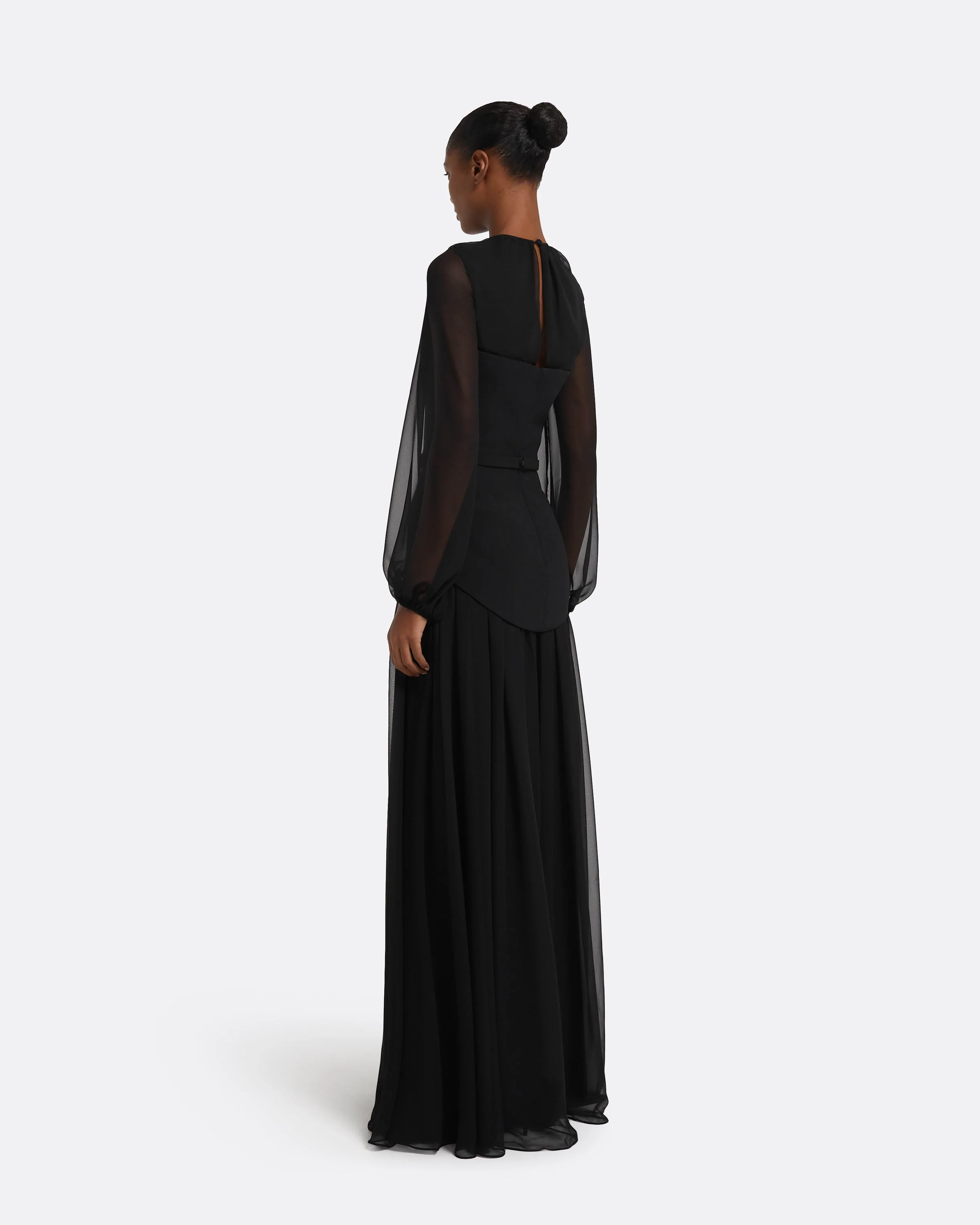 Finley Long Dress in Black - Image 7