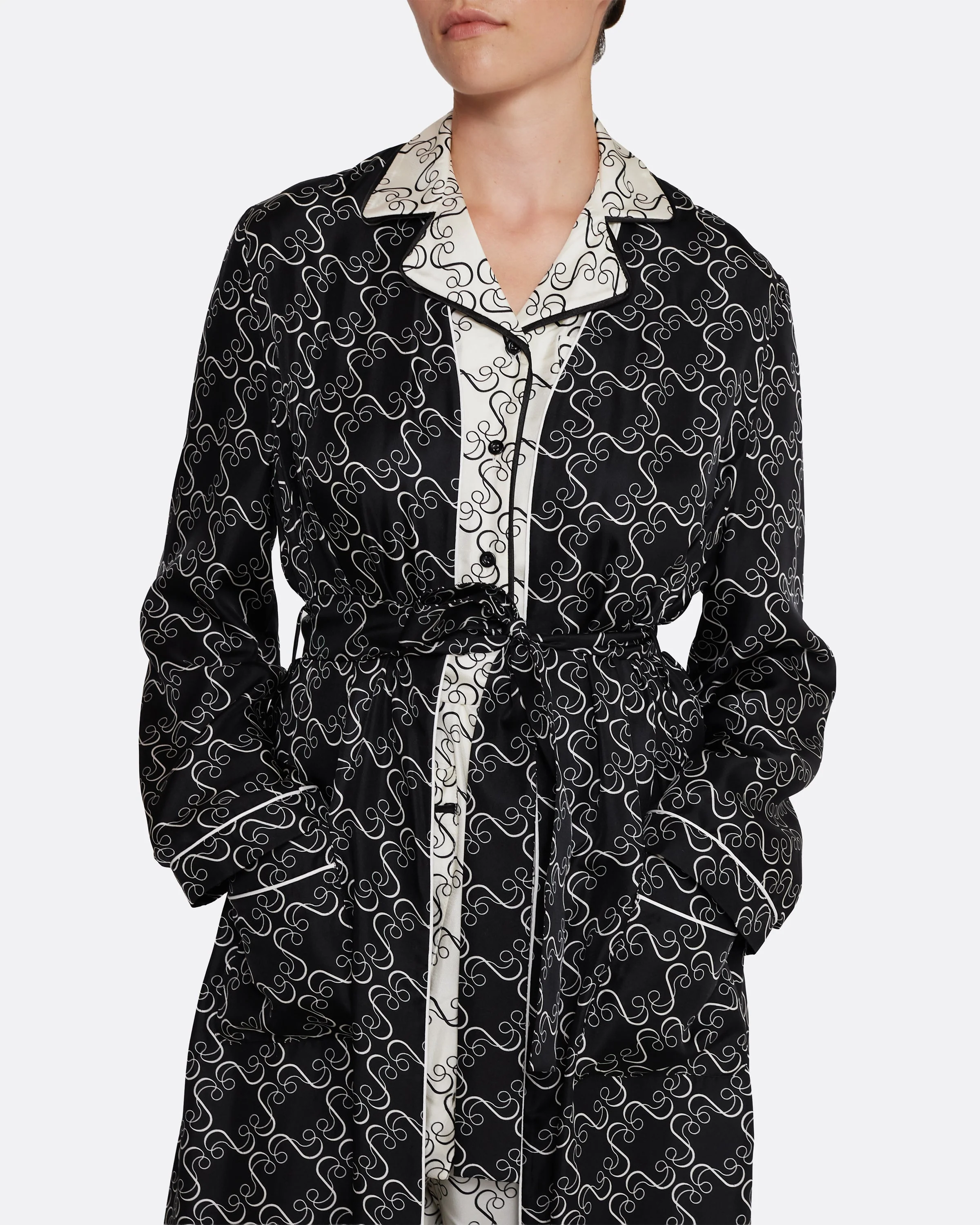 Fiorella Jacket in Ecru on Black - Image 10