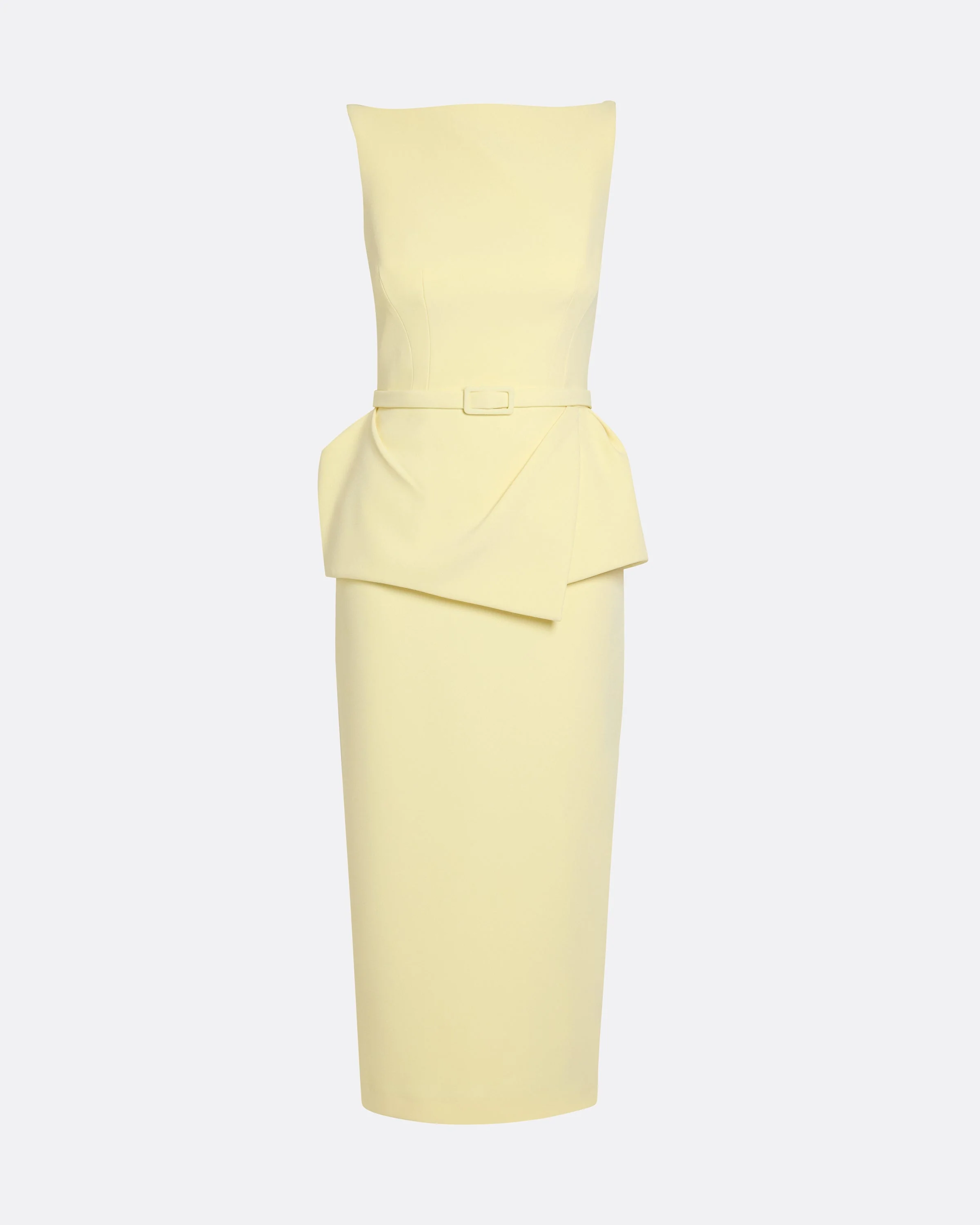 Flaminia Midi Dress Midi in Pale Yellow - Image 10
