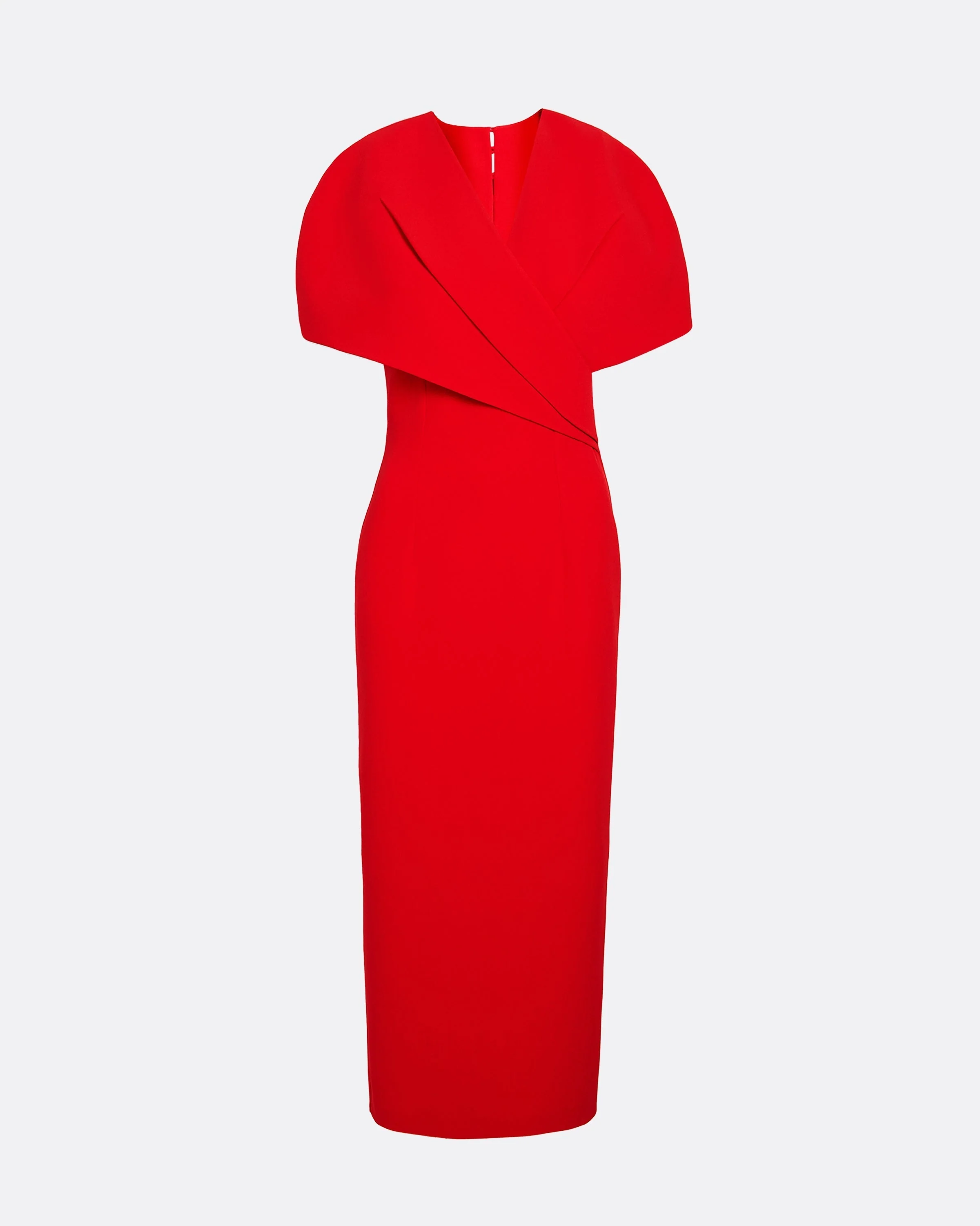 Flora Cherry Red Midi Dress - Image 10