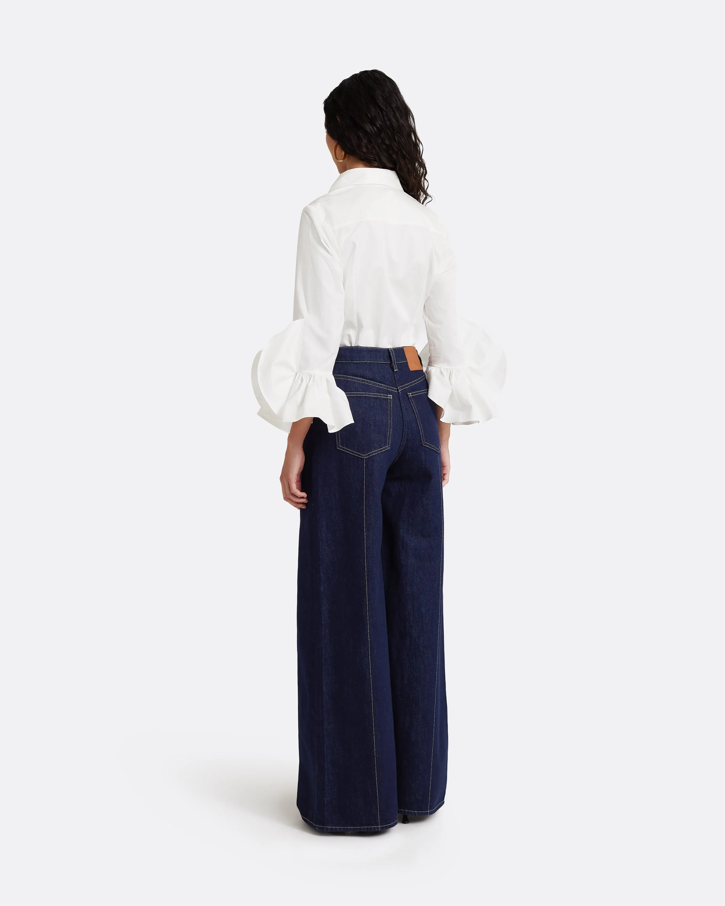 Fulvia Denim Trouser in Dark Wash - Image 6