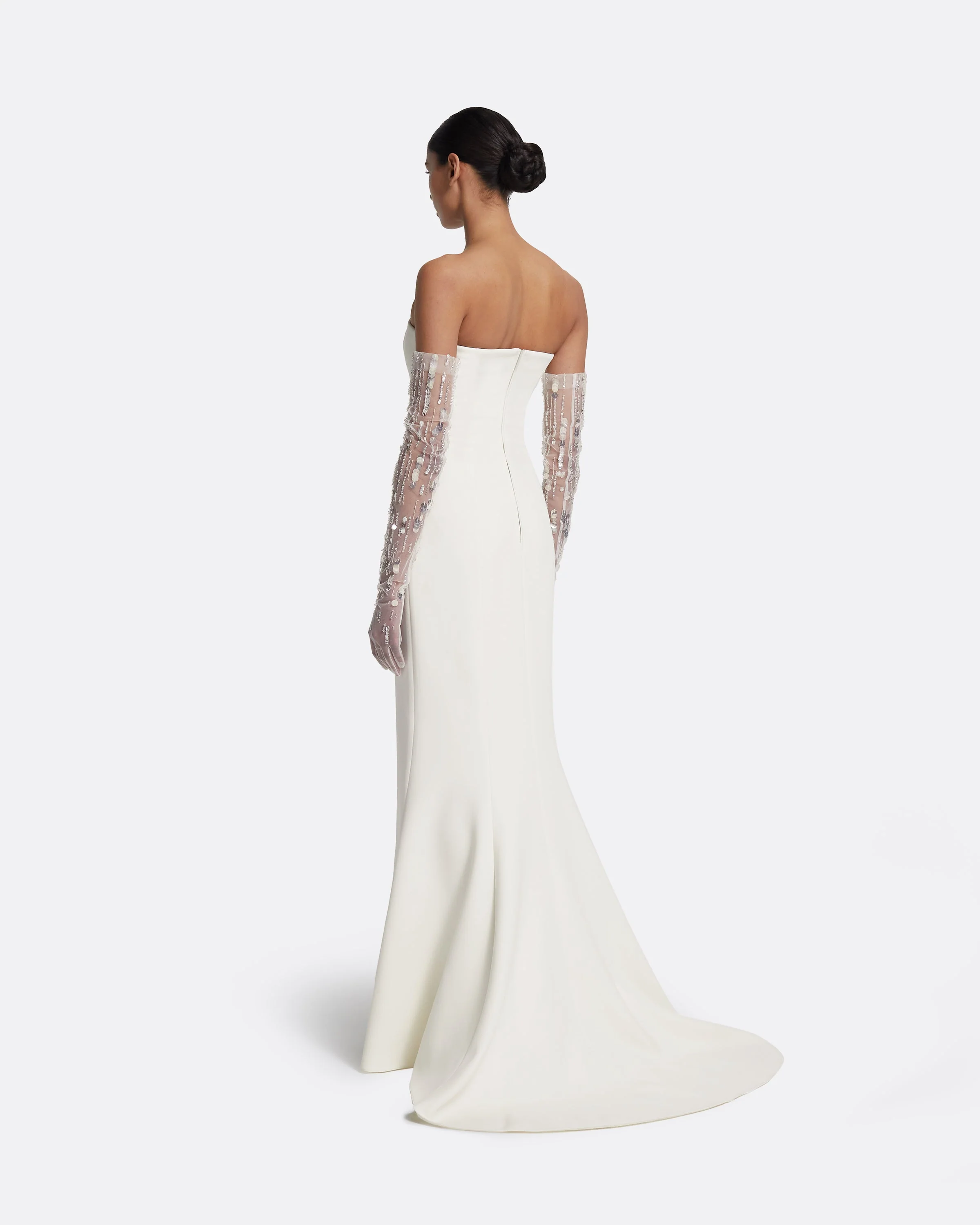 Gabriella Long Dress in Ivory - Image 13