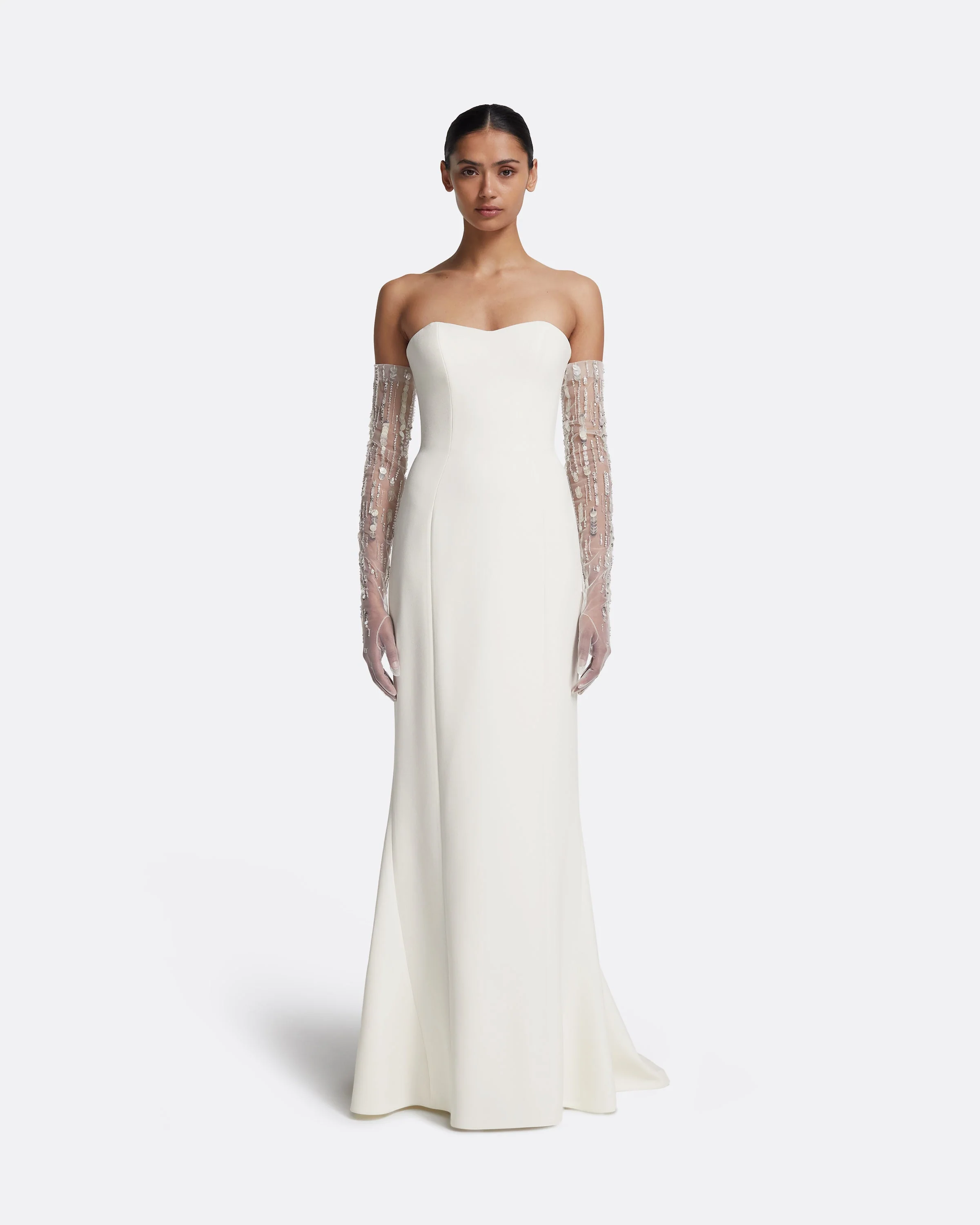 Gabriella Long Dress in Ivory - Image 5