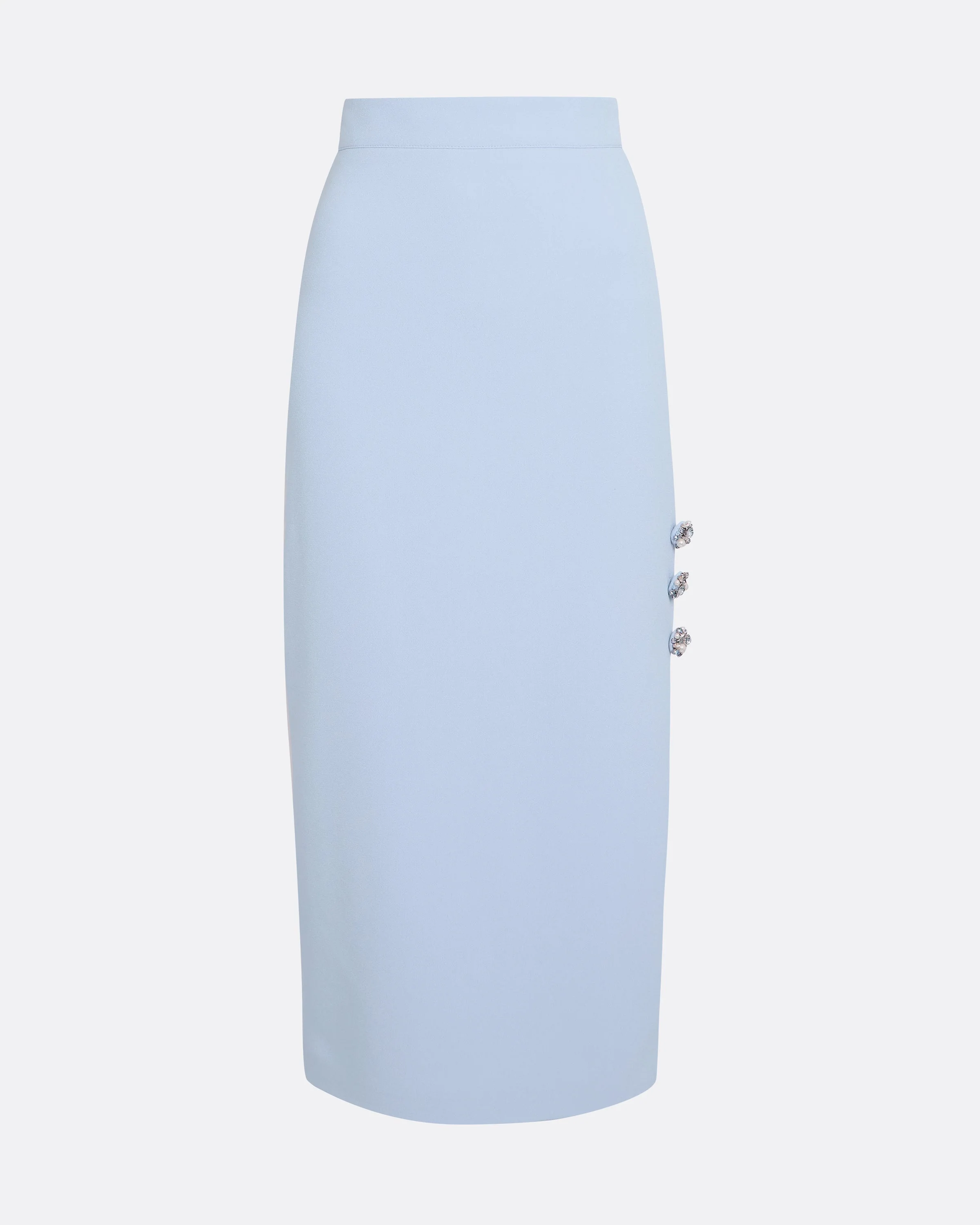 Georgie Skirt in Soft Sky with Crystal Buttons - Image 5