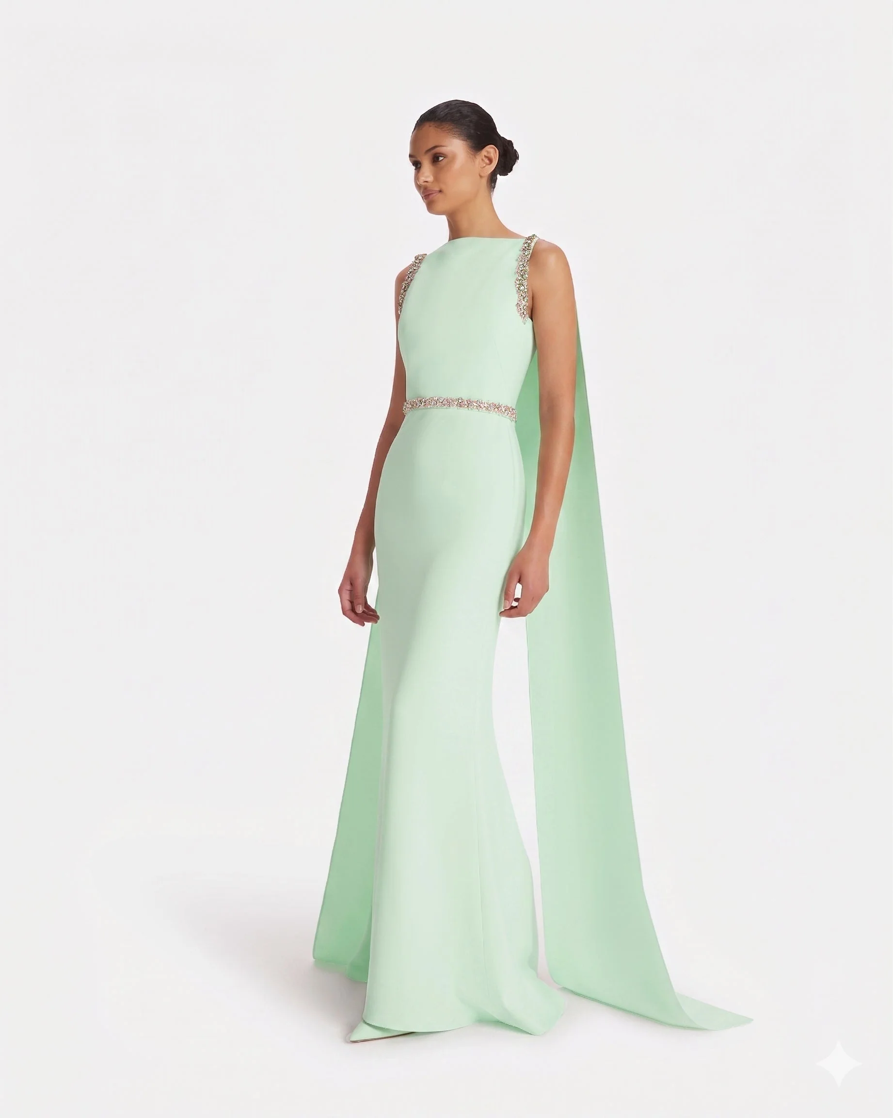 Ginevra Long Dress in Jade - Image 14