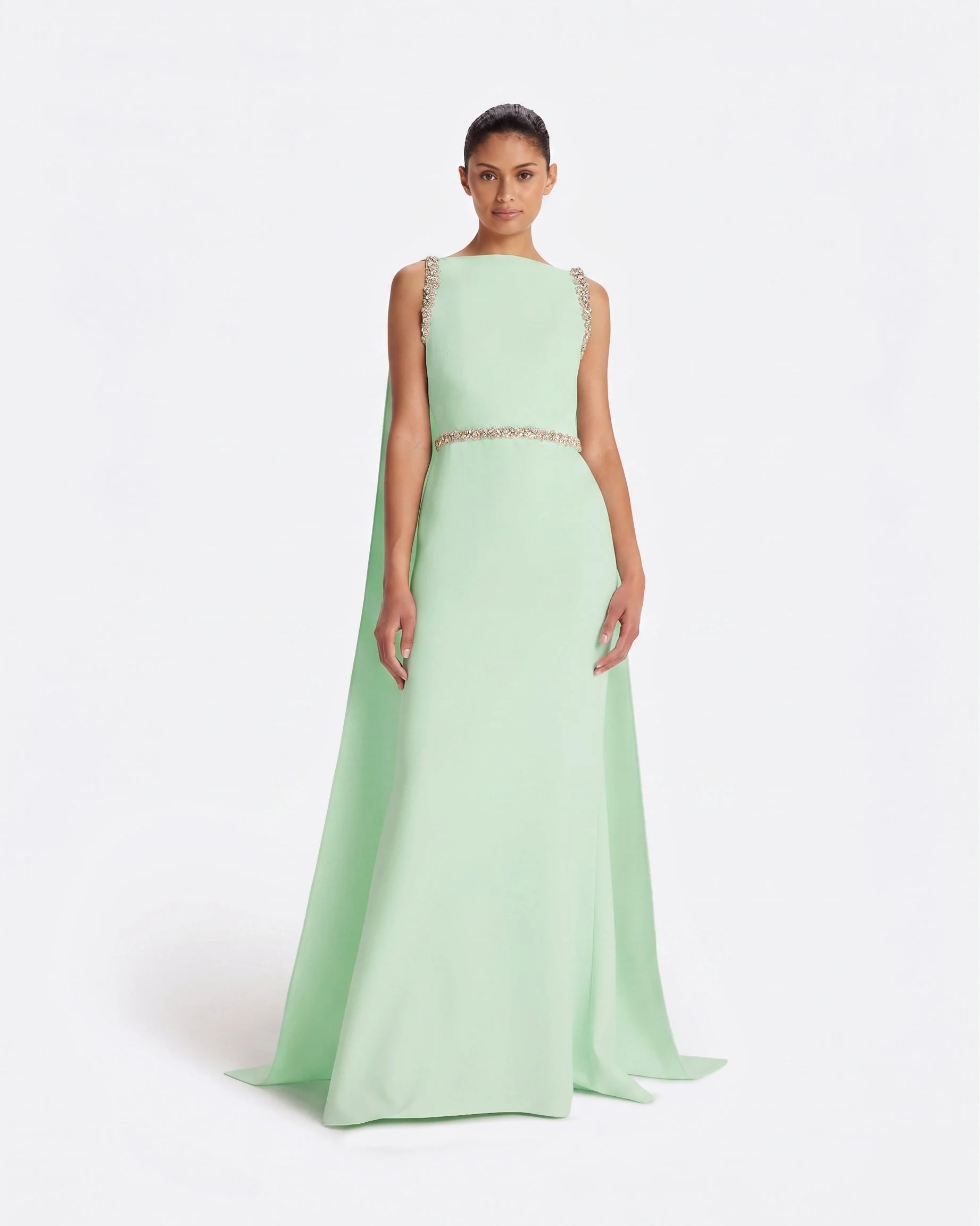 Ginevra Long Dress in Jade - Image 6