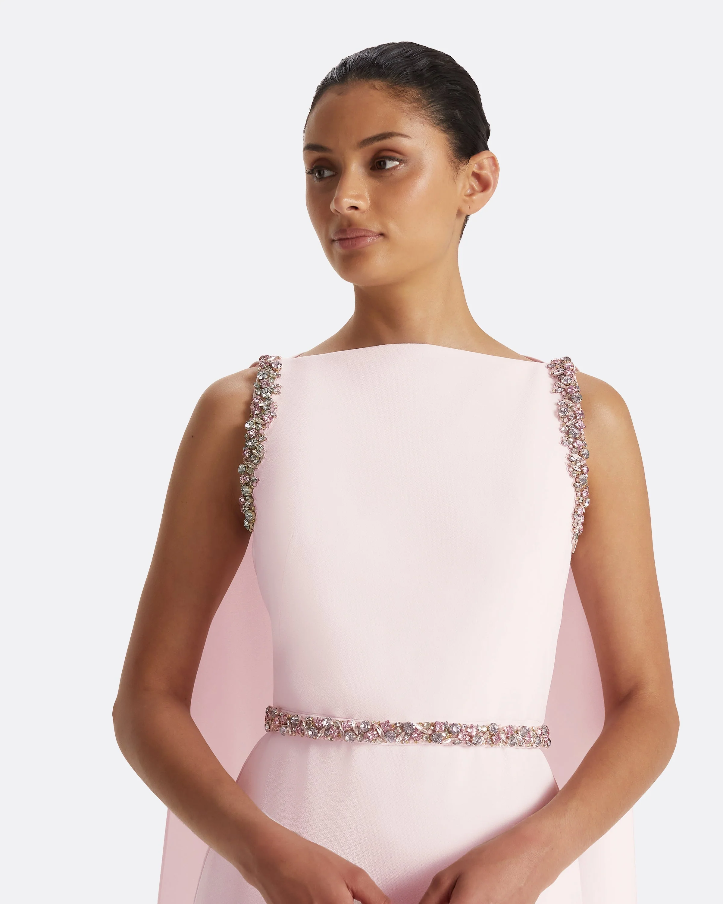 Ginevra Barely Pink Long Dress - Image 3