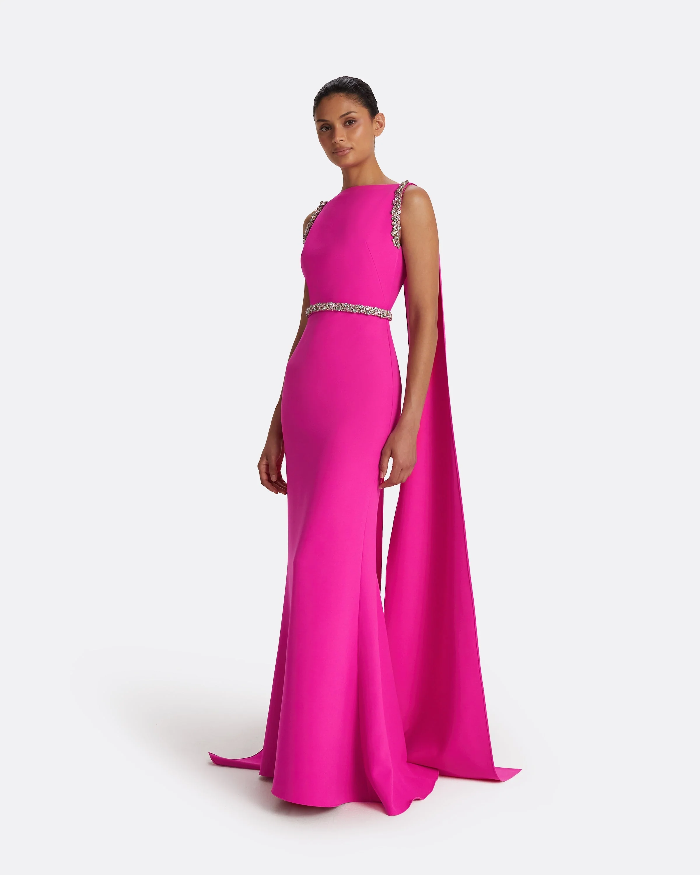 Ginevra Wild Strawberry Long Dress - Image 9