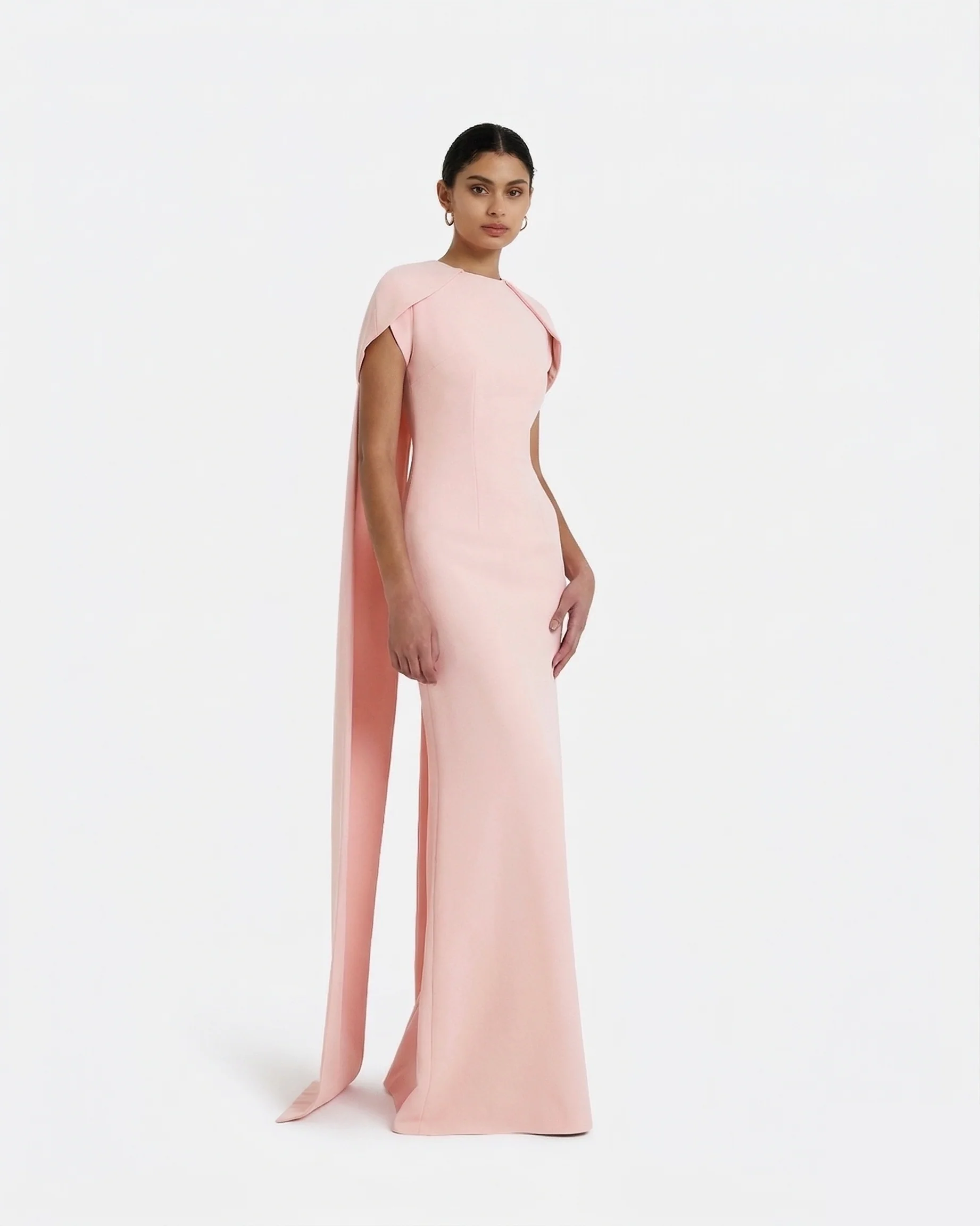 Ginkgo Long Dress in Pale Pink - Image 4