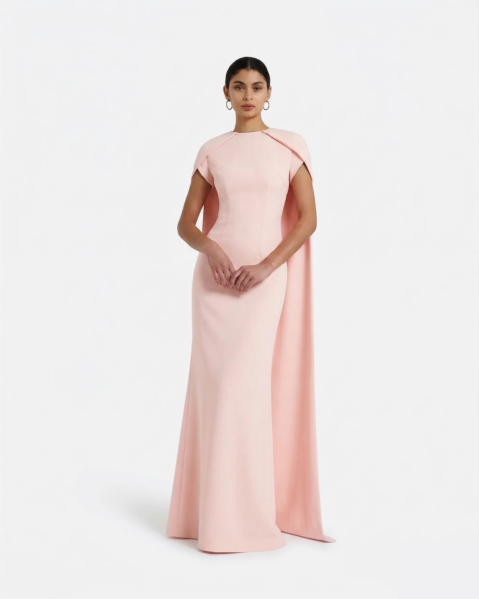 Ginkgo Long Dress in Pale Pink - Image 6
