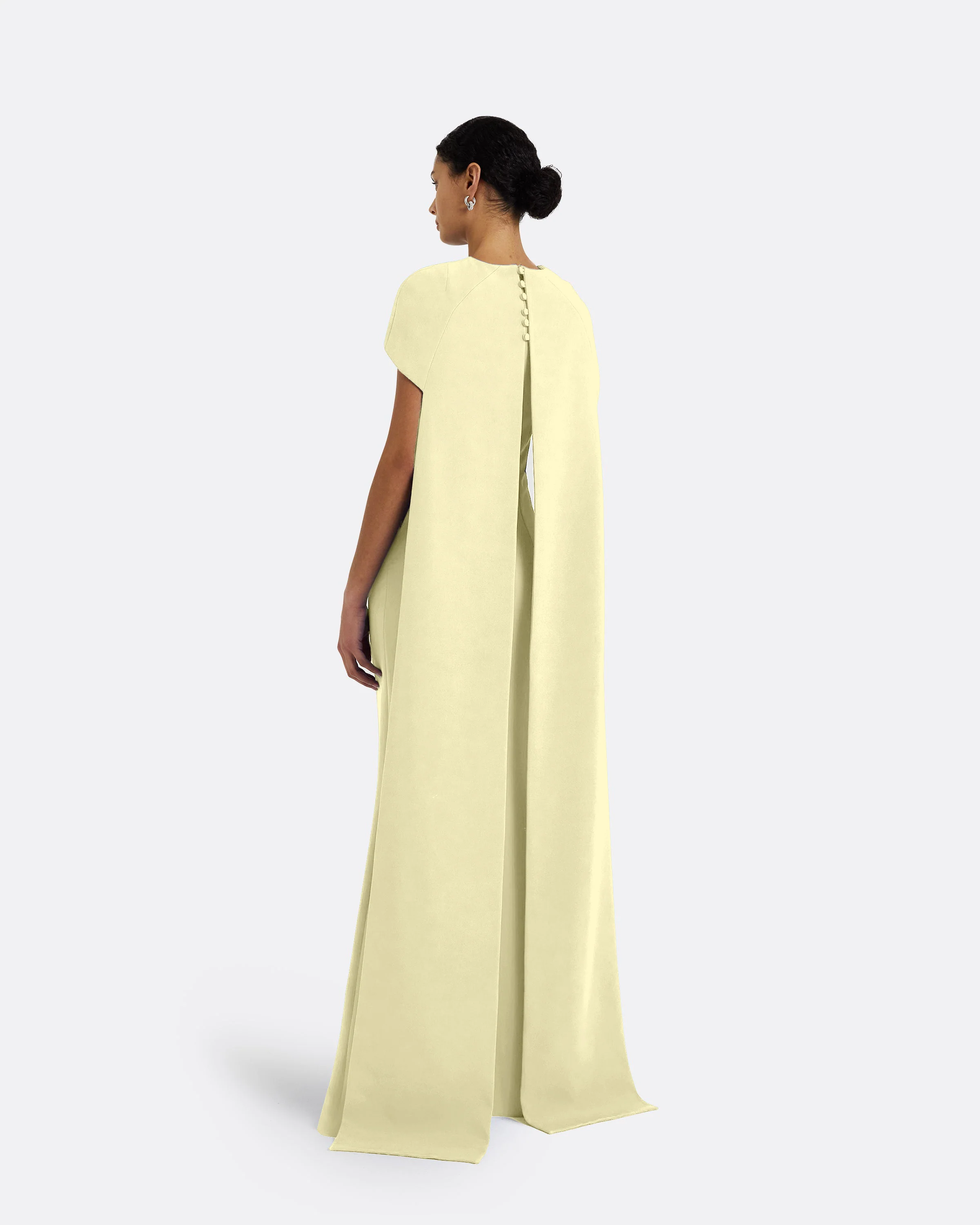 Ginkgo Long Dress in Pale Yellow - Image 12