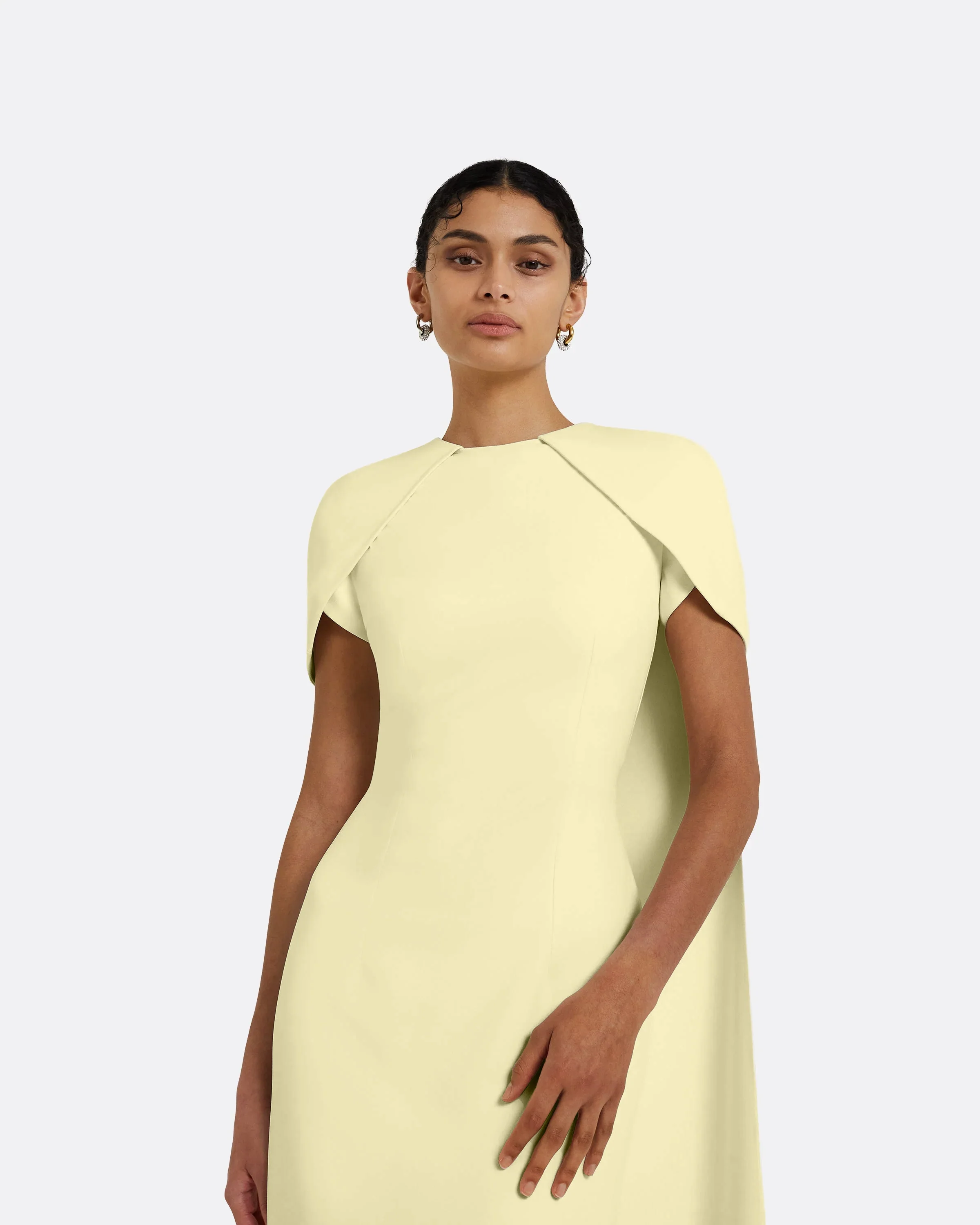 Ginkgo Long Dress in Pale Yellow - Image 13