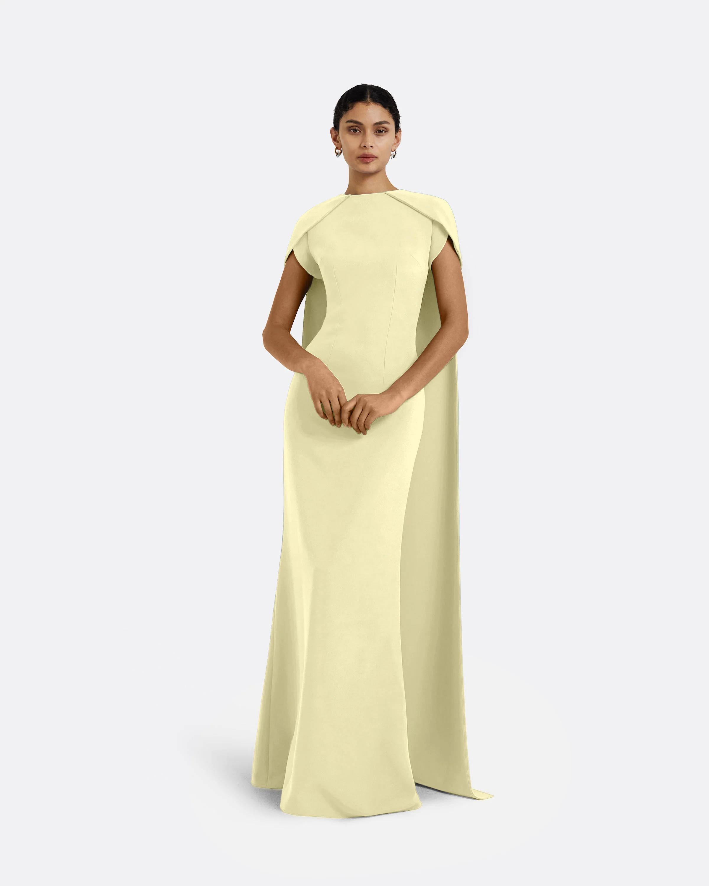 Ginkgo Long Dress in Pale Yellow - Image 15