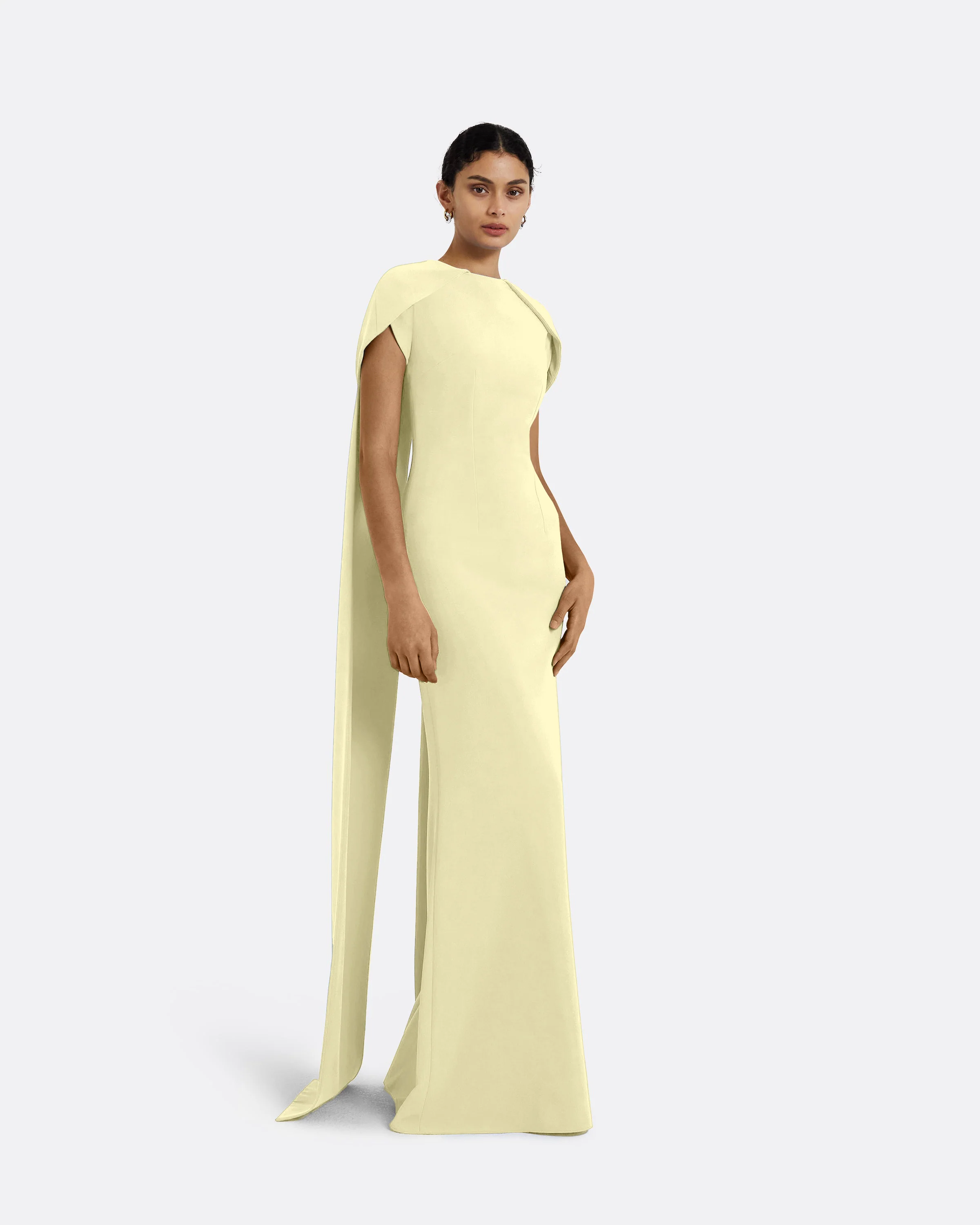Ginkgo Long Dress in Pale Yellow - Image 18