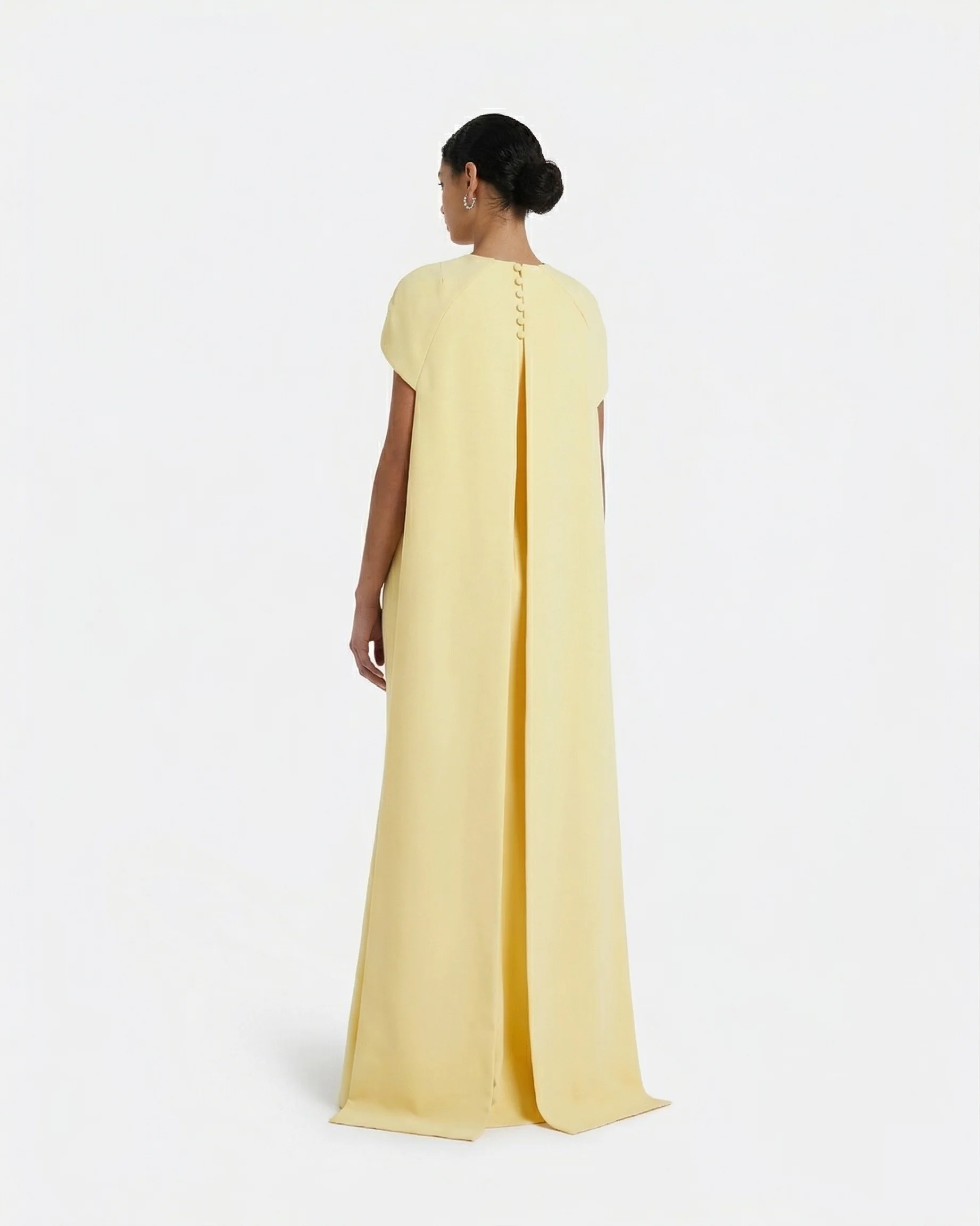Ginkgo Long Dress in Pale Yellow - Image 2