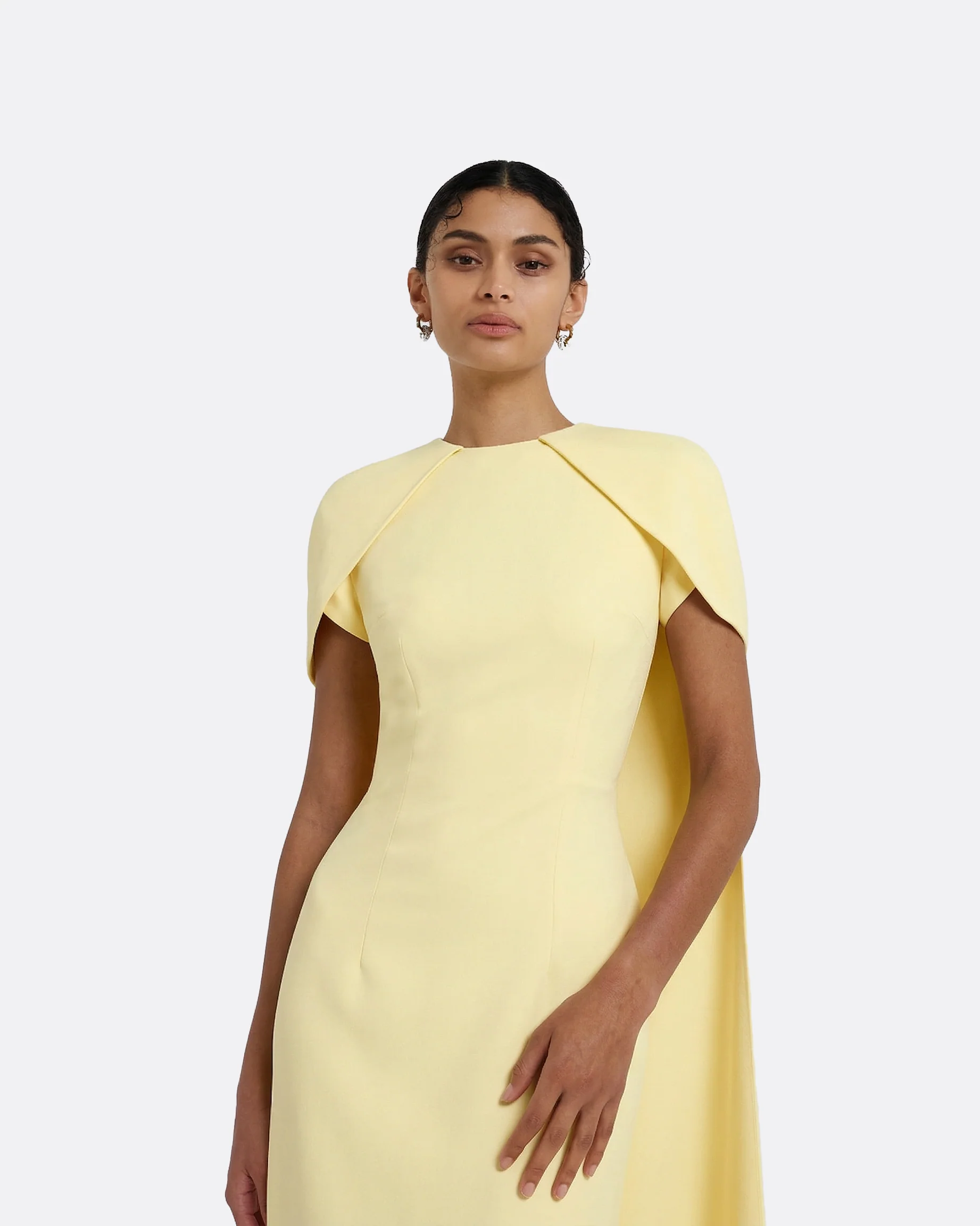 Ginkgo Long Dress in Pale Yellow - Image 3