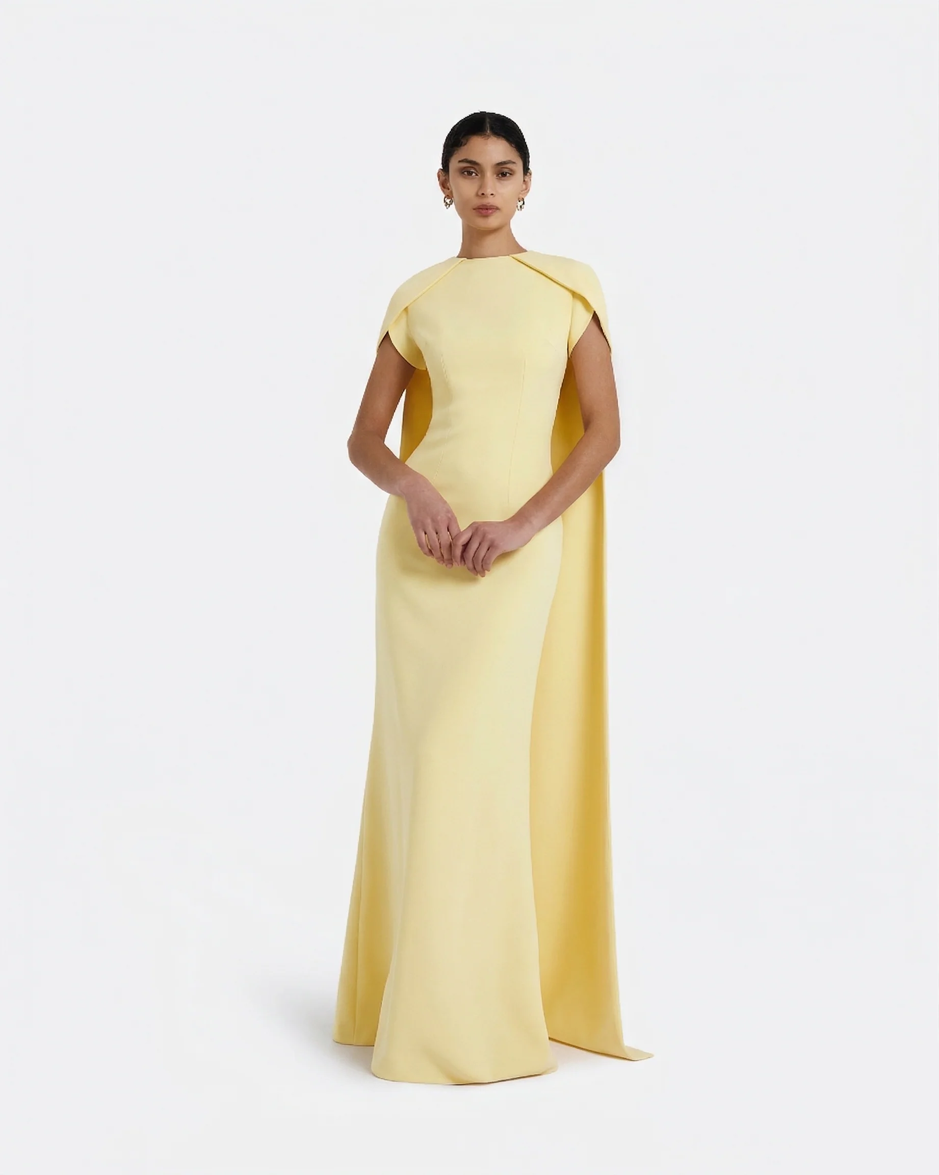 Ginkgo Long Dress in Pale Yellow - Image 6
