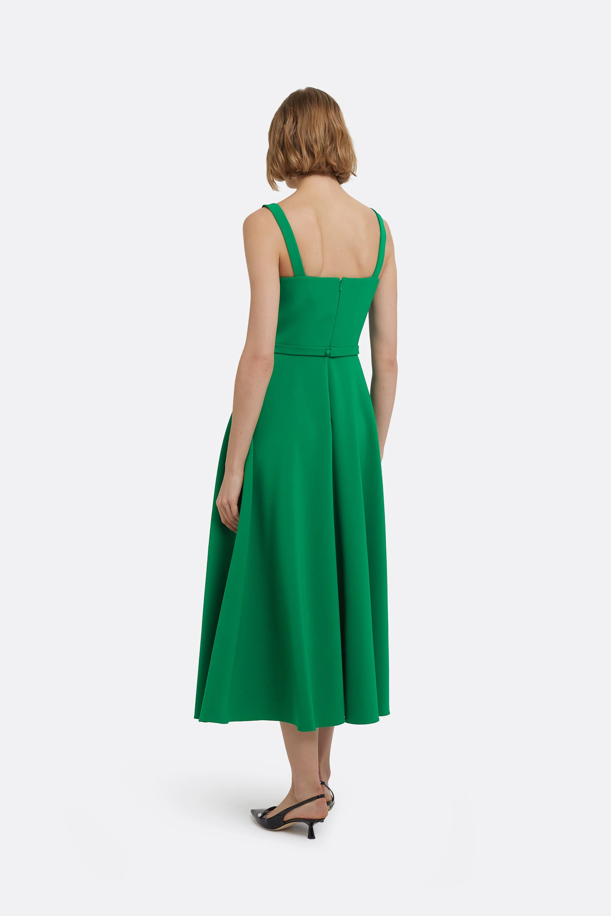 Ginny Midi Dress in Jewel Green - Image 12