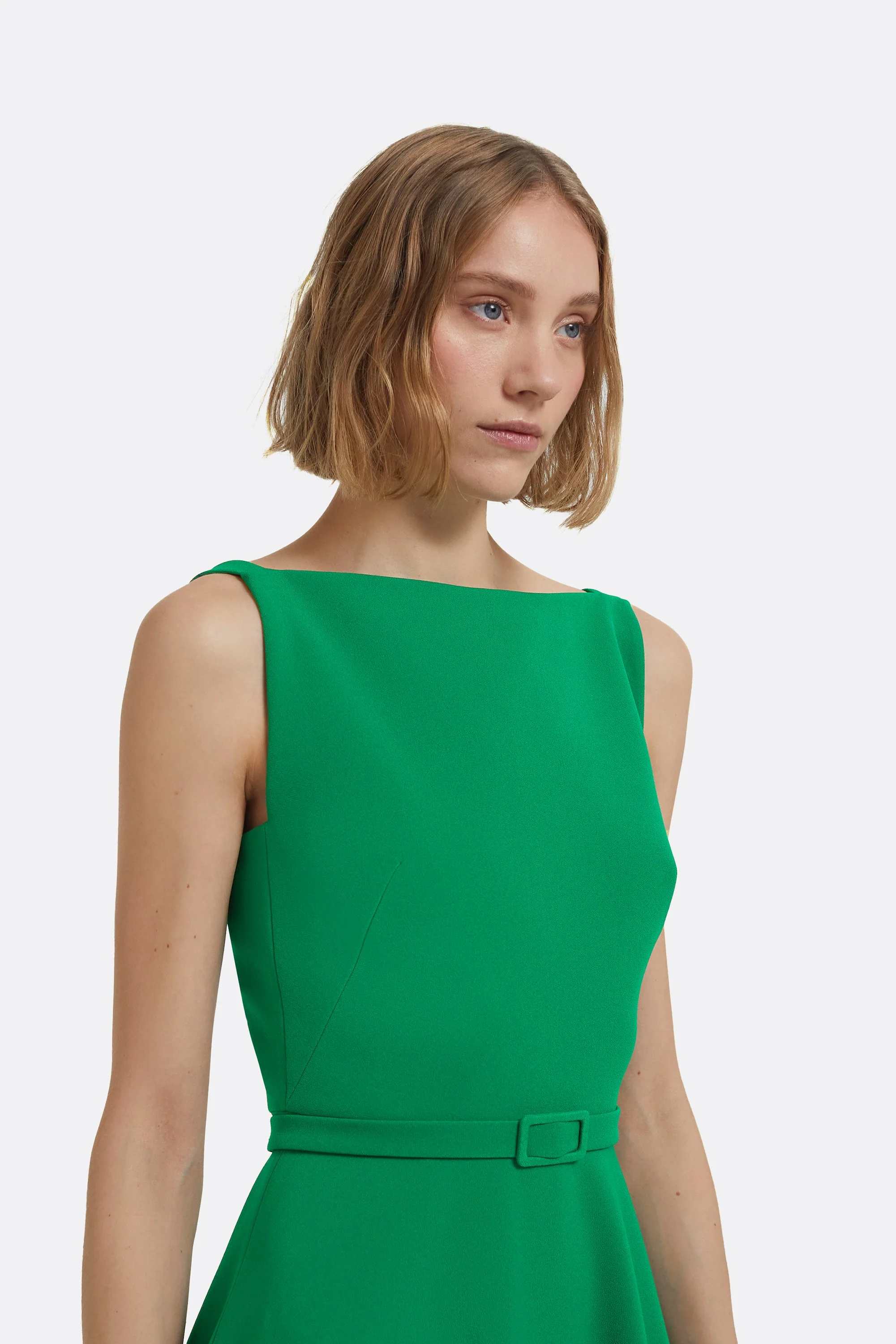 Ginny Midi Dress in Jewel Green - Image 13