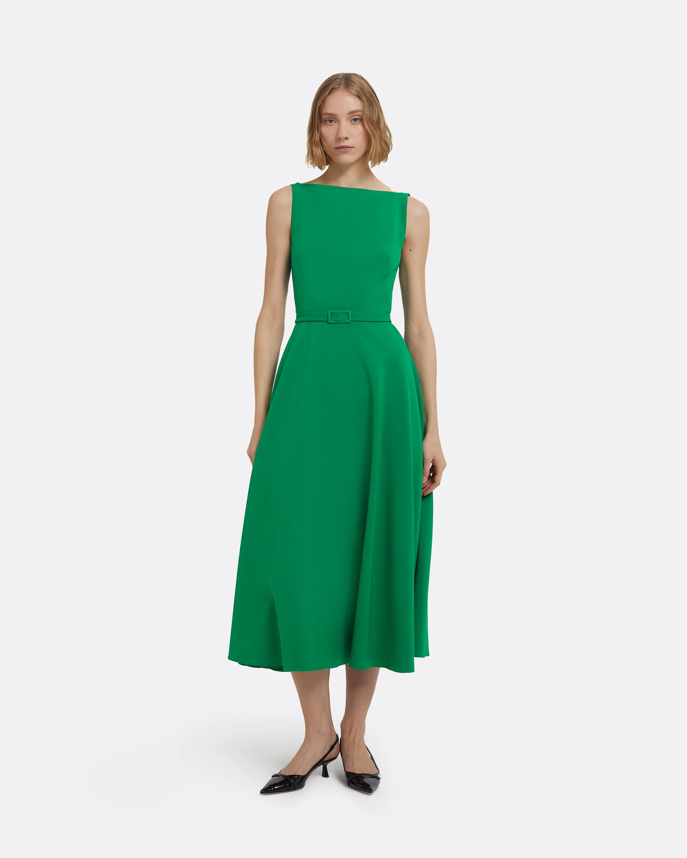 Ginny Midi Dress in Jewel Green - Image 6