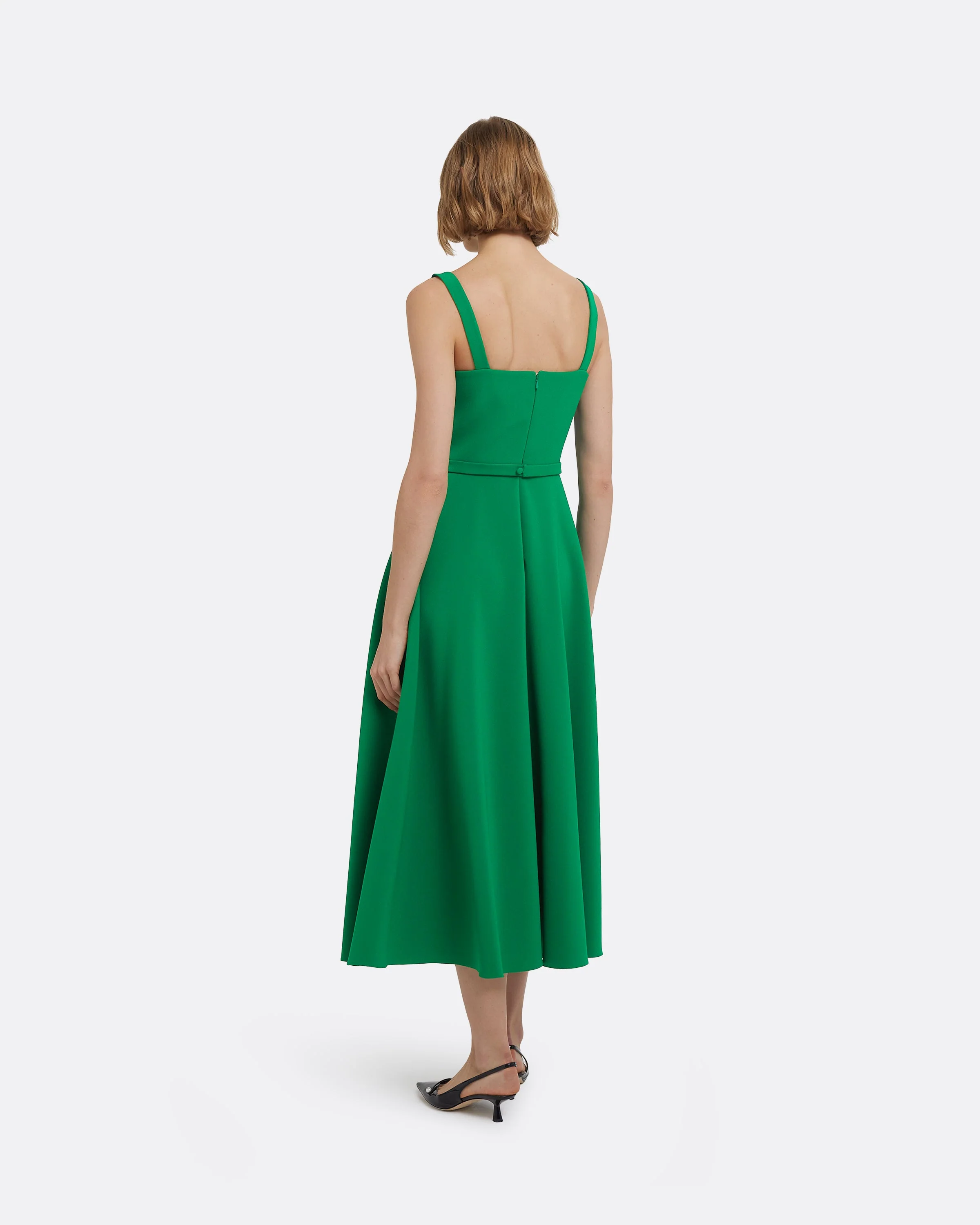 Ginny Midi Dress in Jewel Green - Image 7